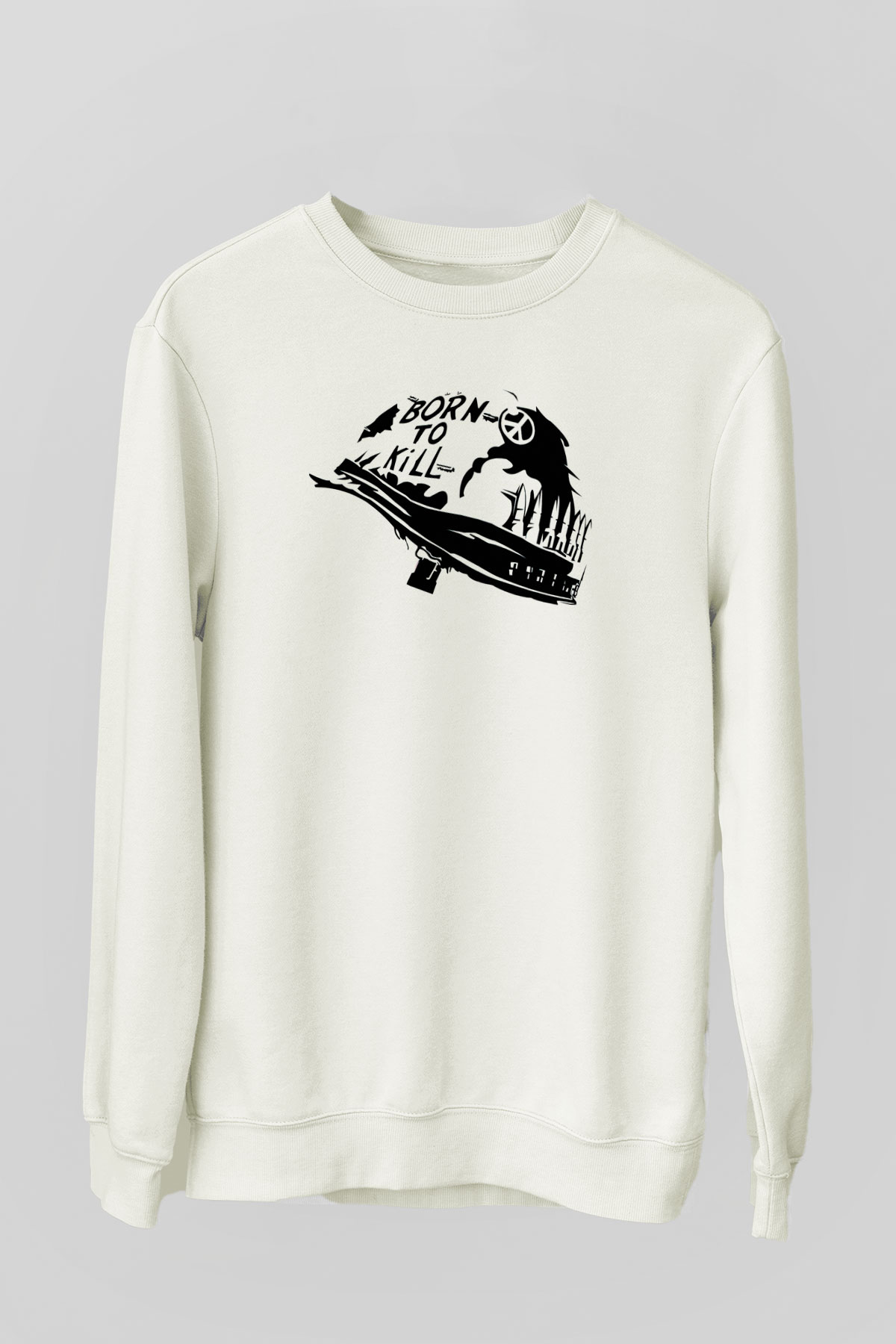 Full Metal Jacket Beyaz Unisex Sweatshirt