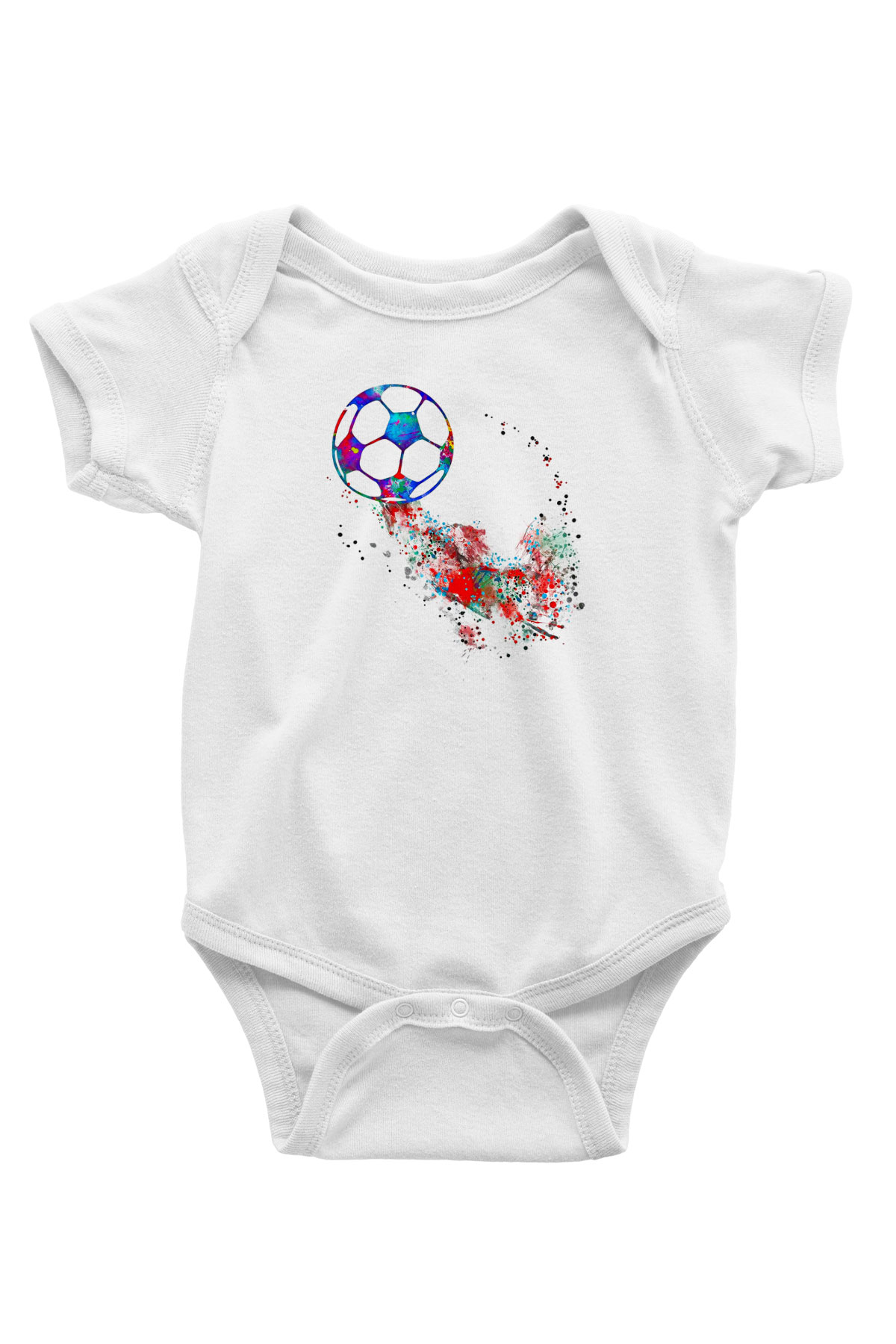 Futbol Baskılı Beyaz Bebek Body - Zıbın