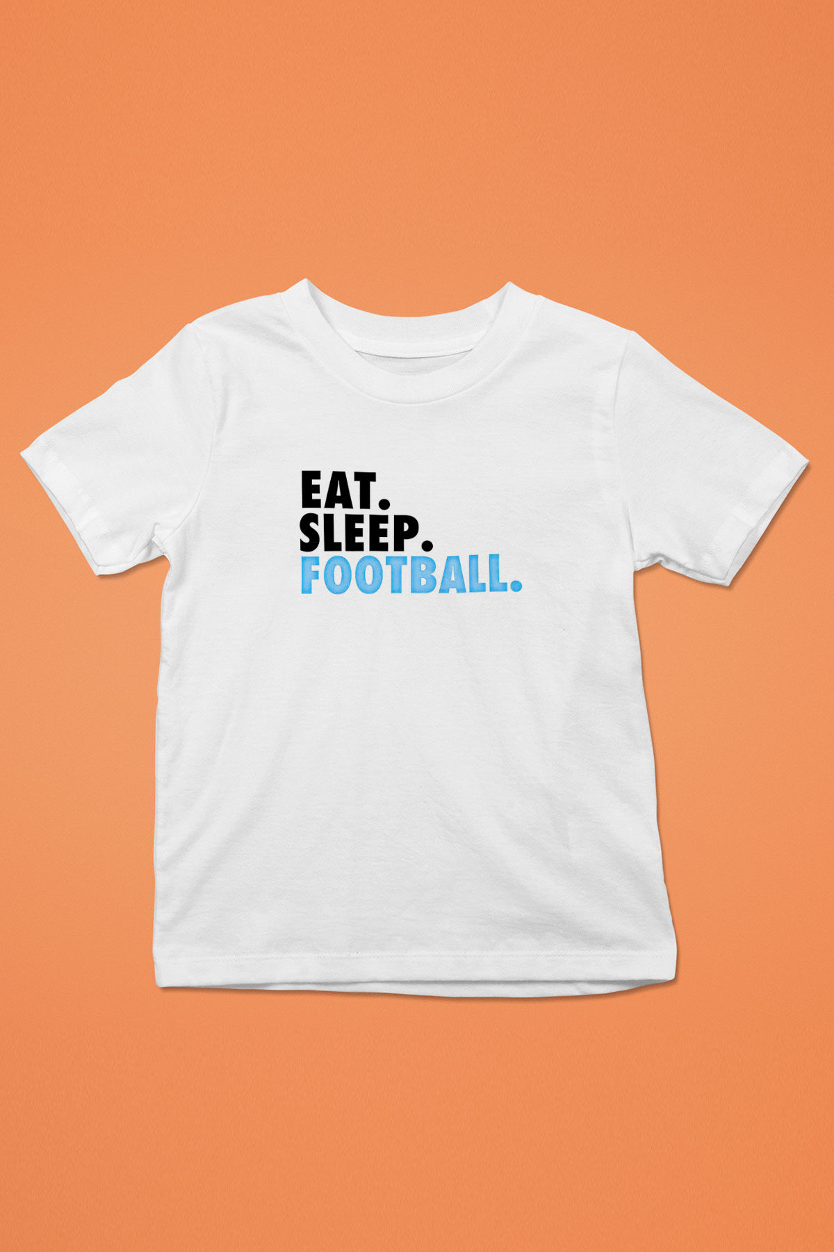 Futbol Baskılı Unisex Beyaz Çocuk Tişört - Tshirt
