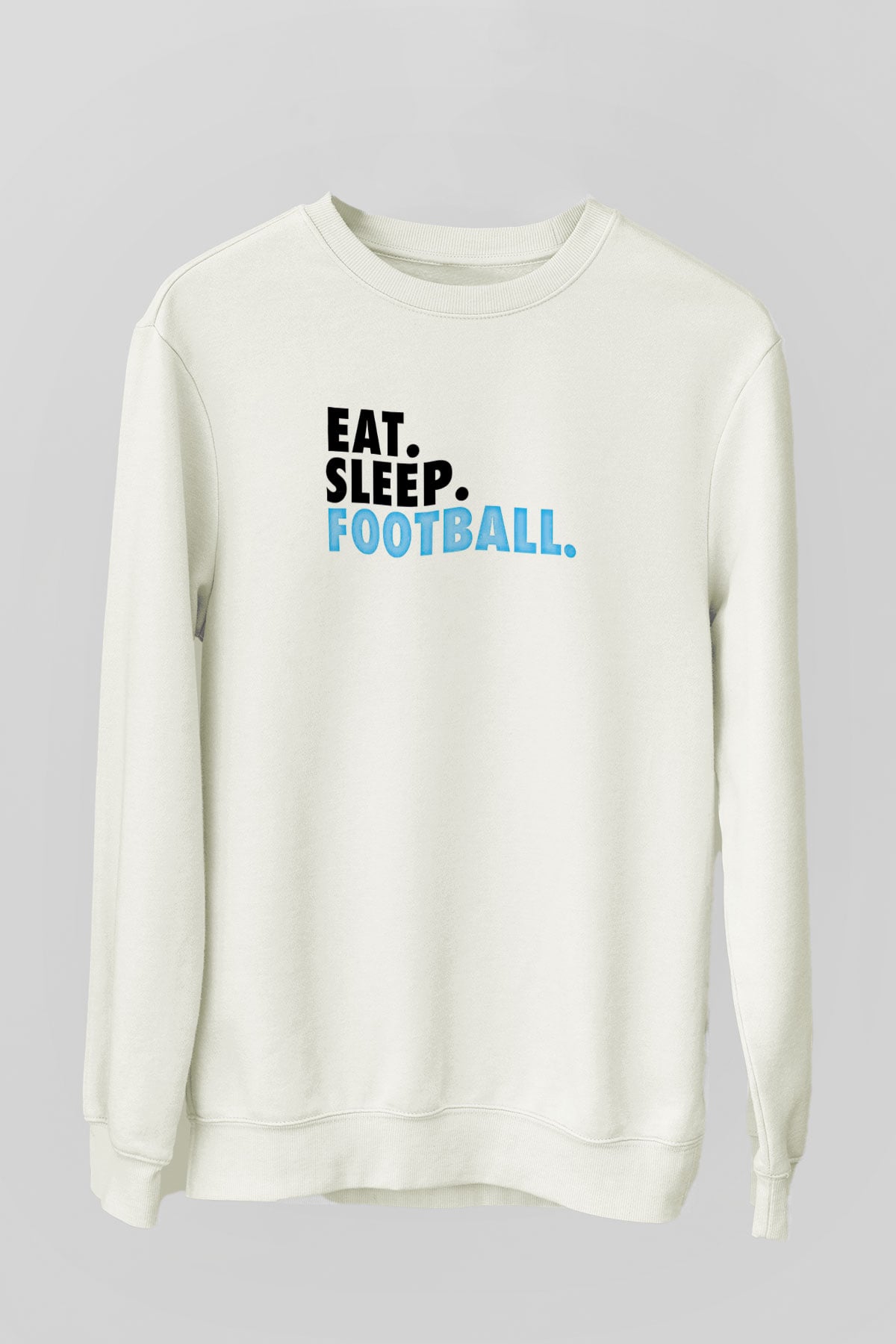 Futbol Baskılı Unisex Ekru Sweatshirt