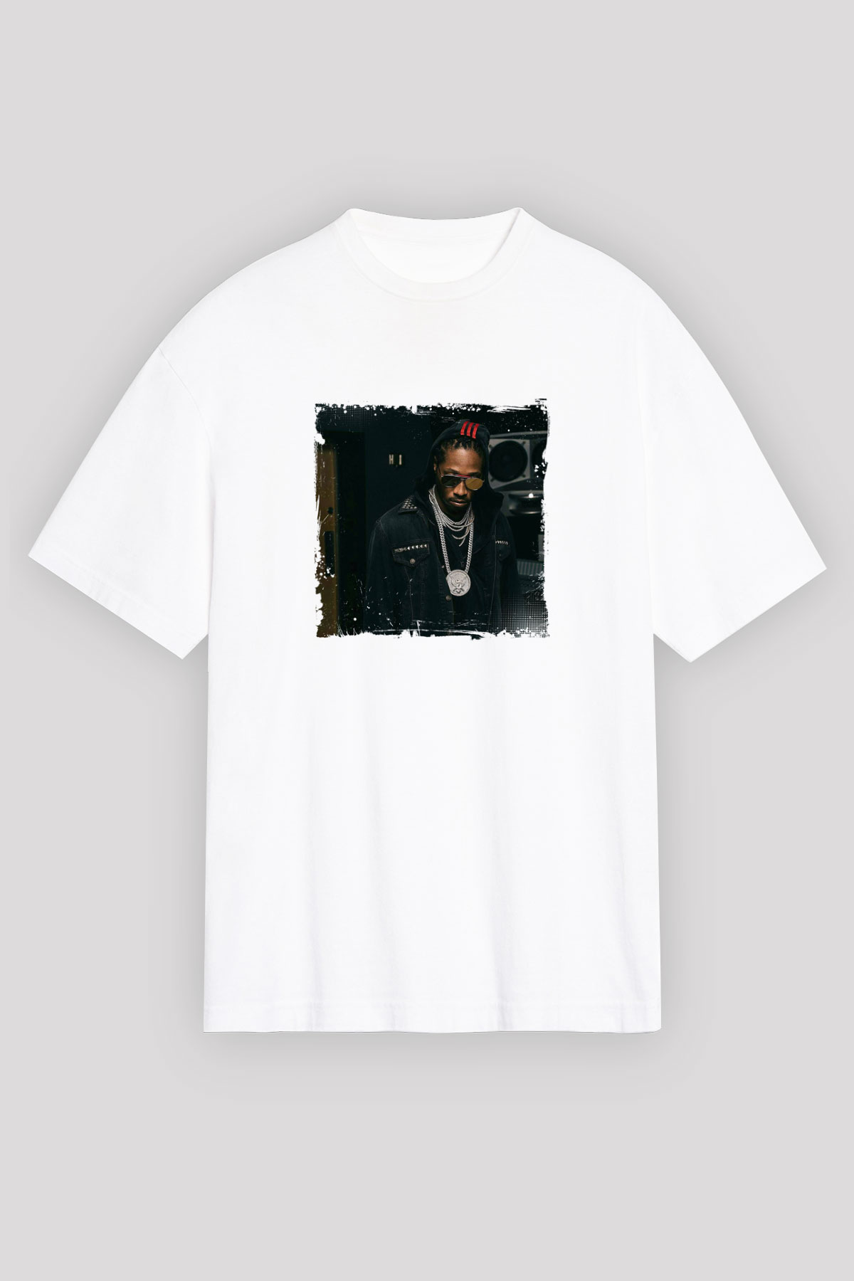 Future Baskılı Unisex Beyaz Tişört