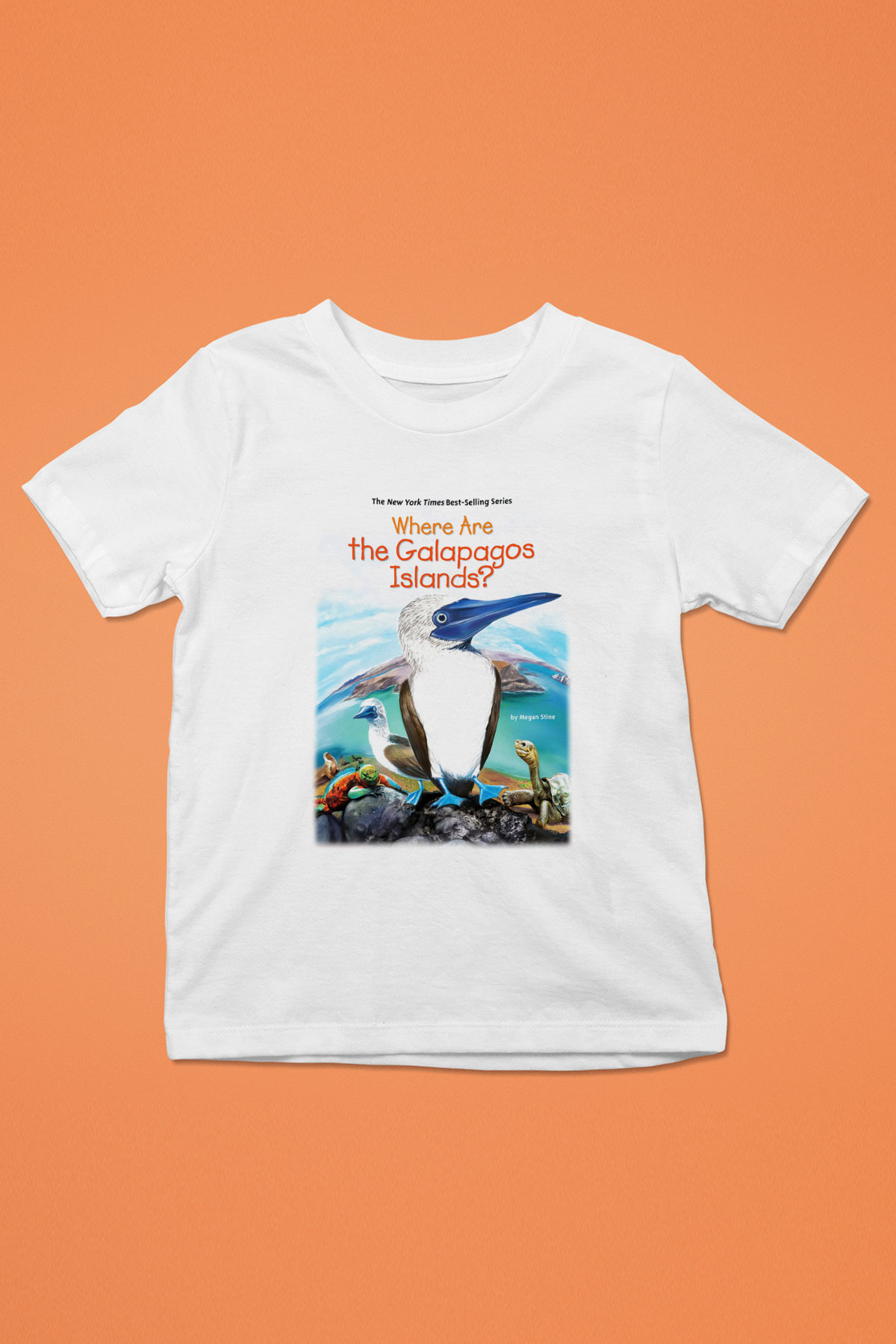 Galapagos Adaları Baskılı Beyaz Unisex Çocuk Tişört