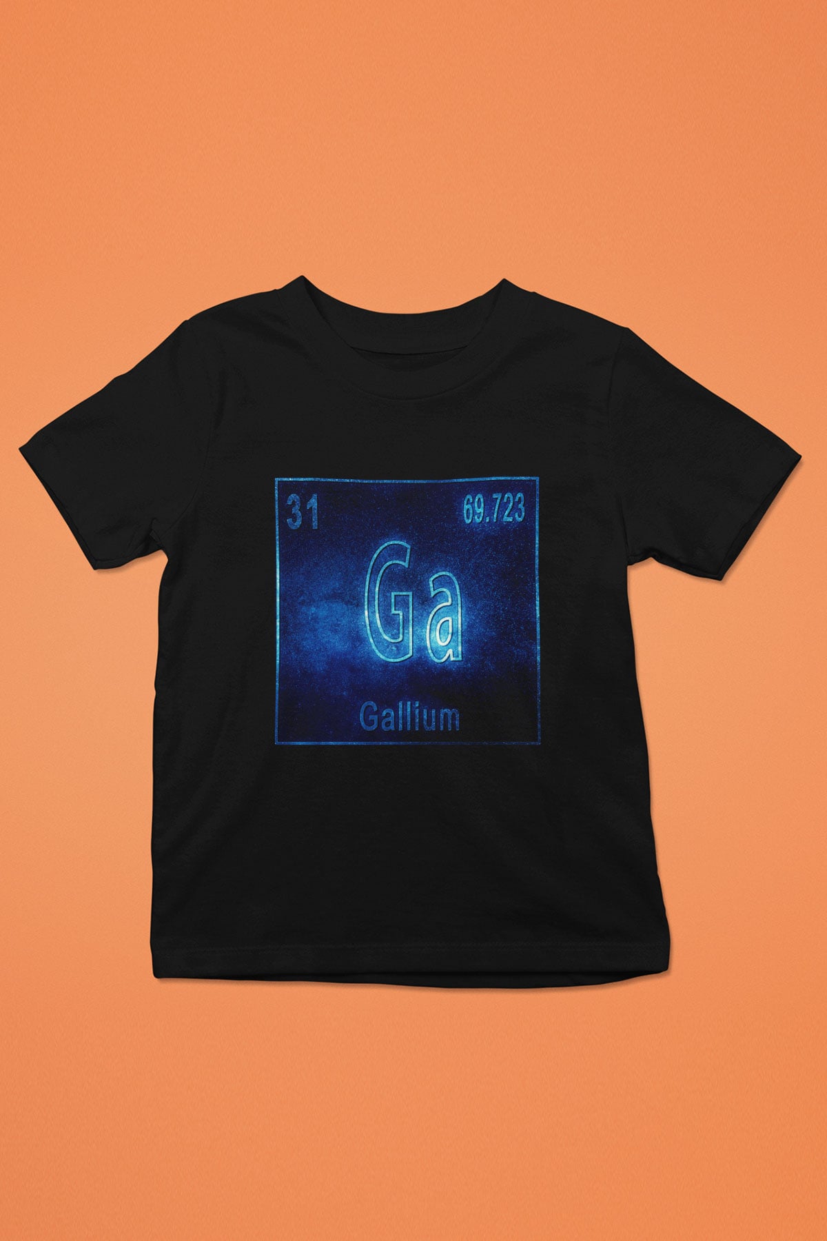 Galliyum Atom Numarası Baskılı Unisex Siyah Çocuk Tişört