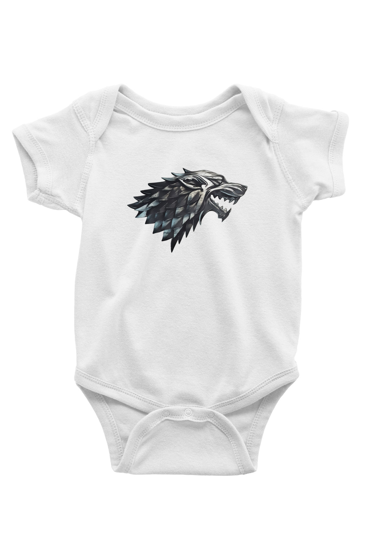 Game of Thrones Baskılı Beyaz Unisex Bebek Body - Zıbın