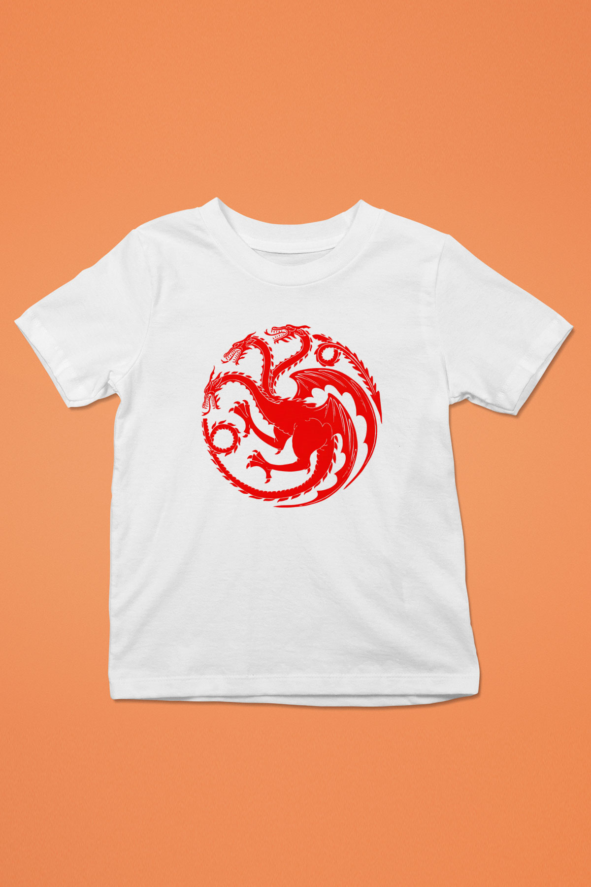 Game of Thrones Baskılı Beyaz Unisex Çocuk Tişört