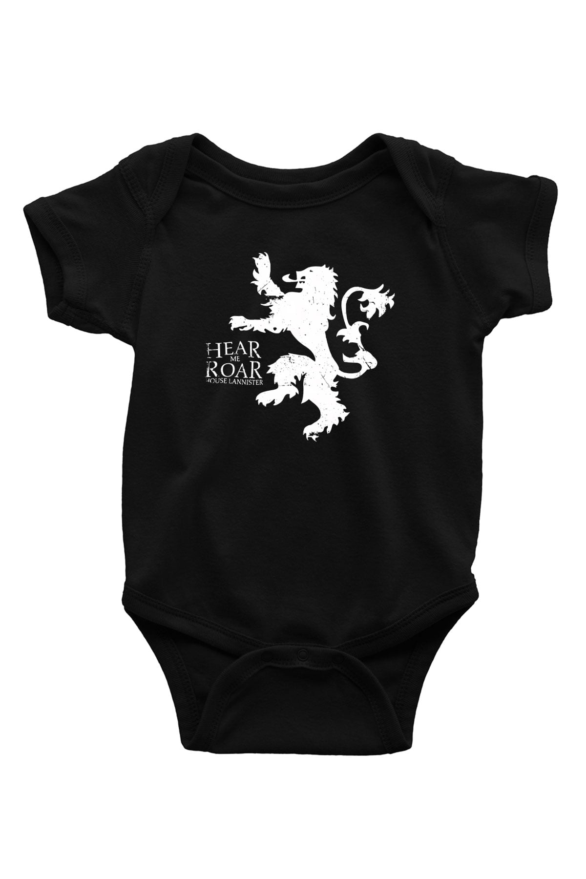 Game of Thrones Baskılı Siyah Bebek Body - Zıbın
