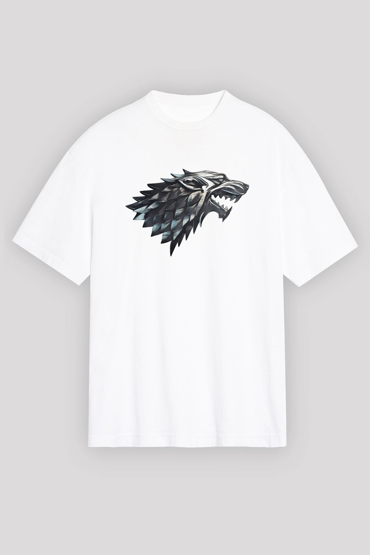 Game of Thrones Beyaz Unisex Oversize Tişört T-Shirt