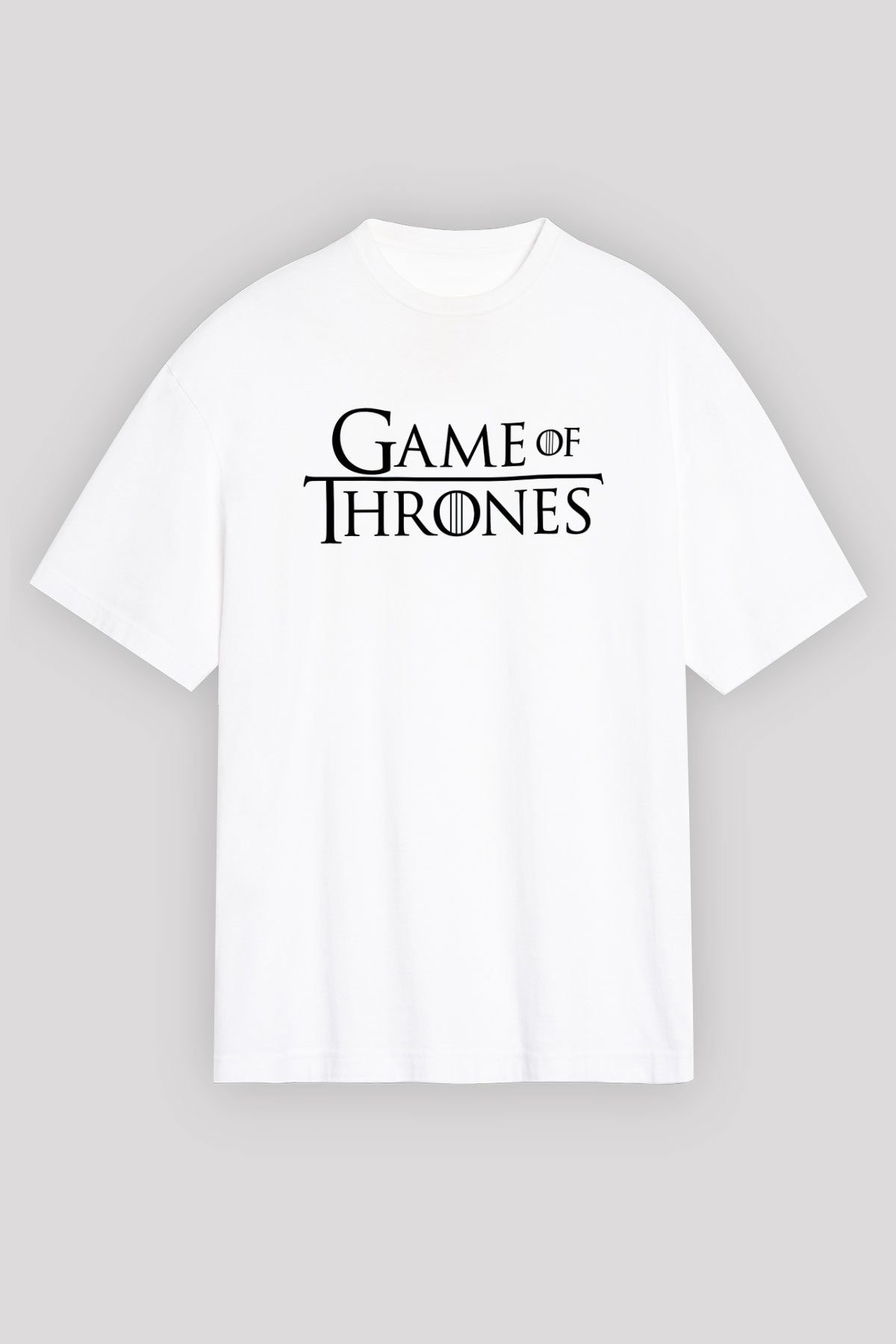 Game of Thrones Beyaz Unisex Oversize Tişört T-Shirt