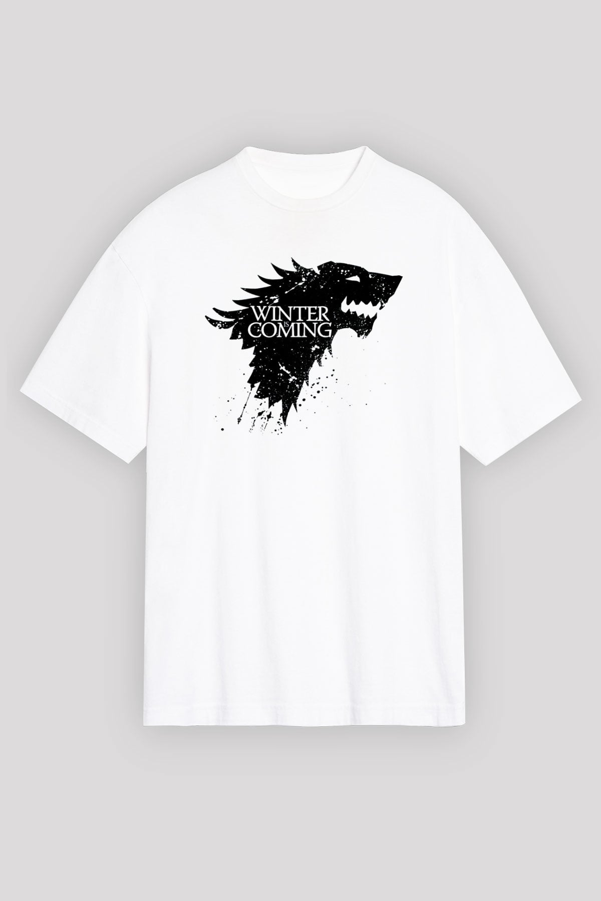 Game of Thrones Beyaz Unisex Oversize Tişört T-Shirt