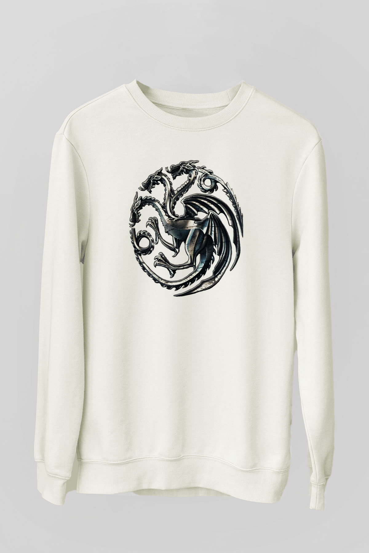 Game of Thrones Beyaz Unisex Sweatshirt