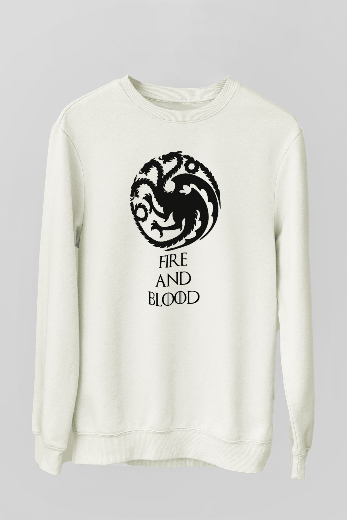 Game of Thrones Beyaz Unisex Sweatshirt