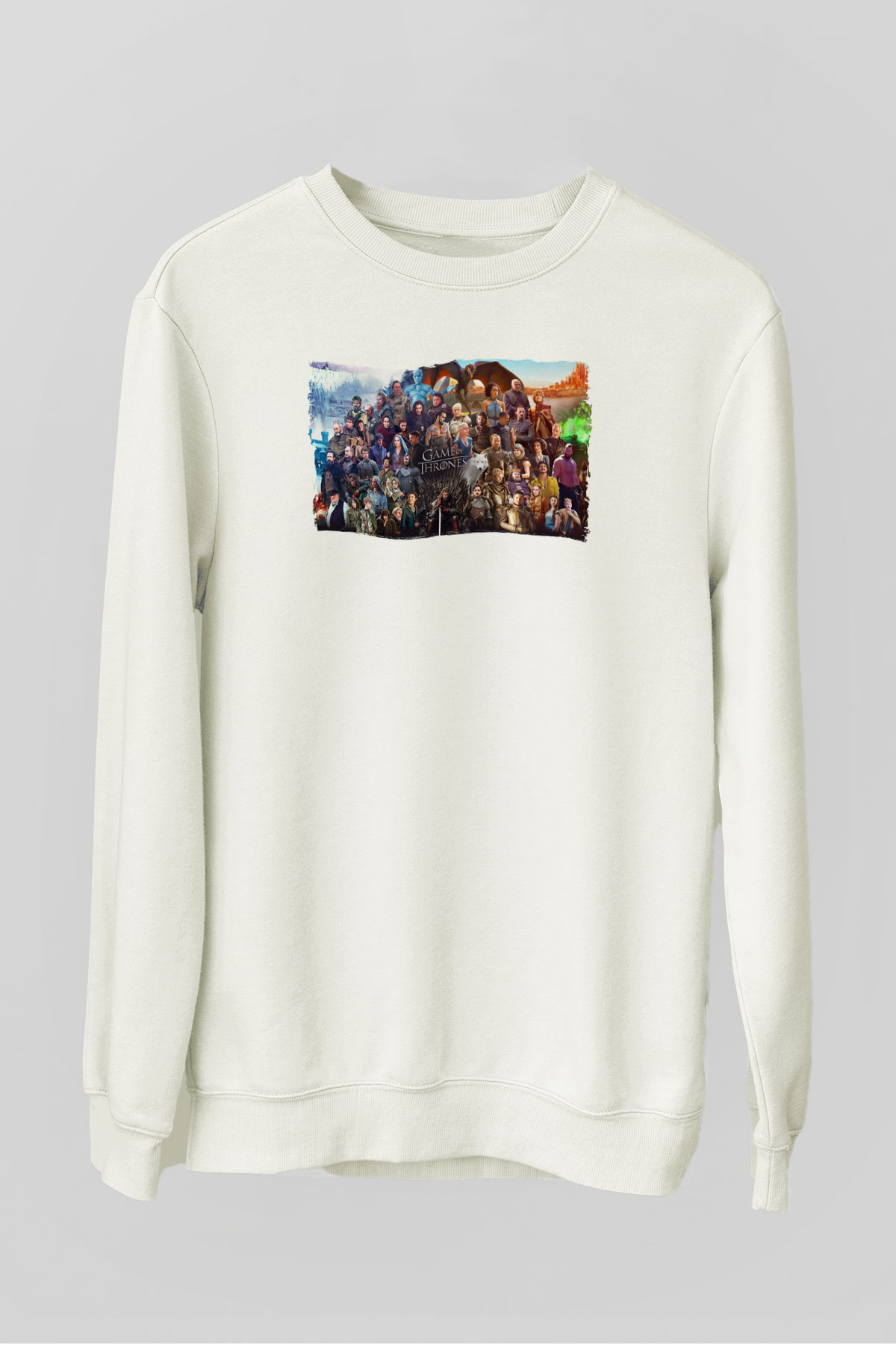 Game of Thrones Beyaz Unisex Sweatshirt