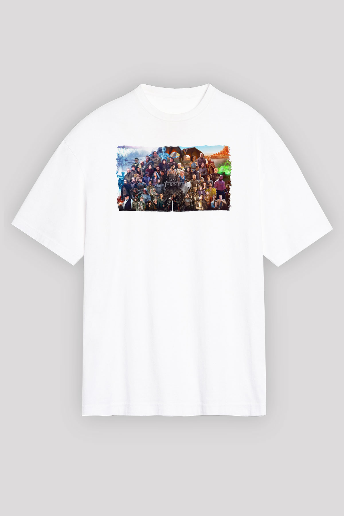 Game of Thrones Beyaz Unisex Tişört T-Shirt
