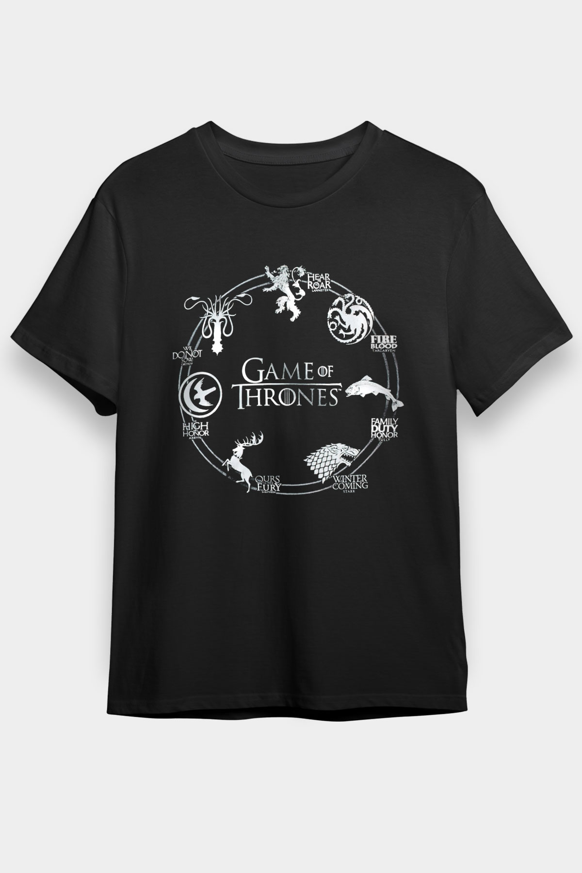 Game of Thrones Siyah Unisex Tişört T-Shirt