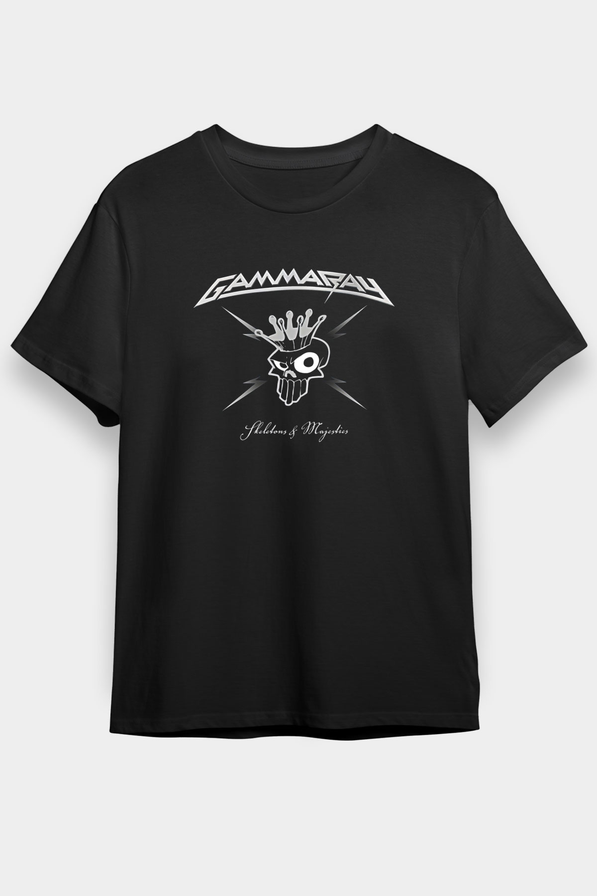 Gammaray Baskılı Unisex Siyah Tişört - Tshirt