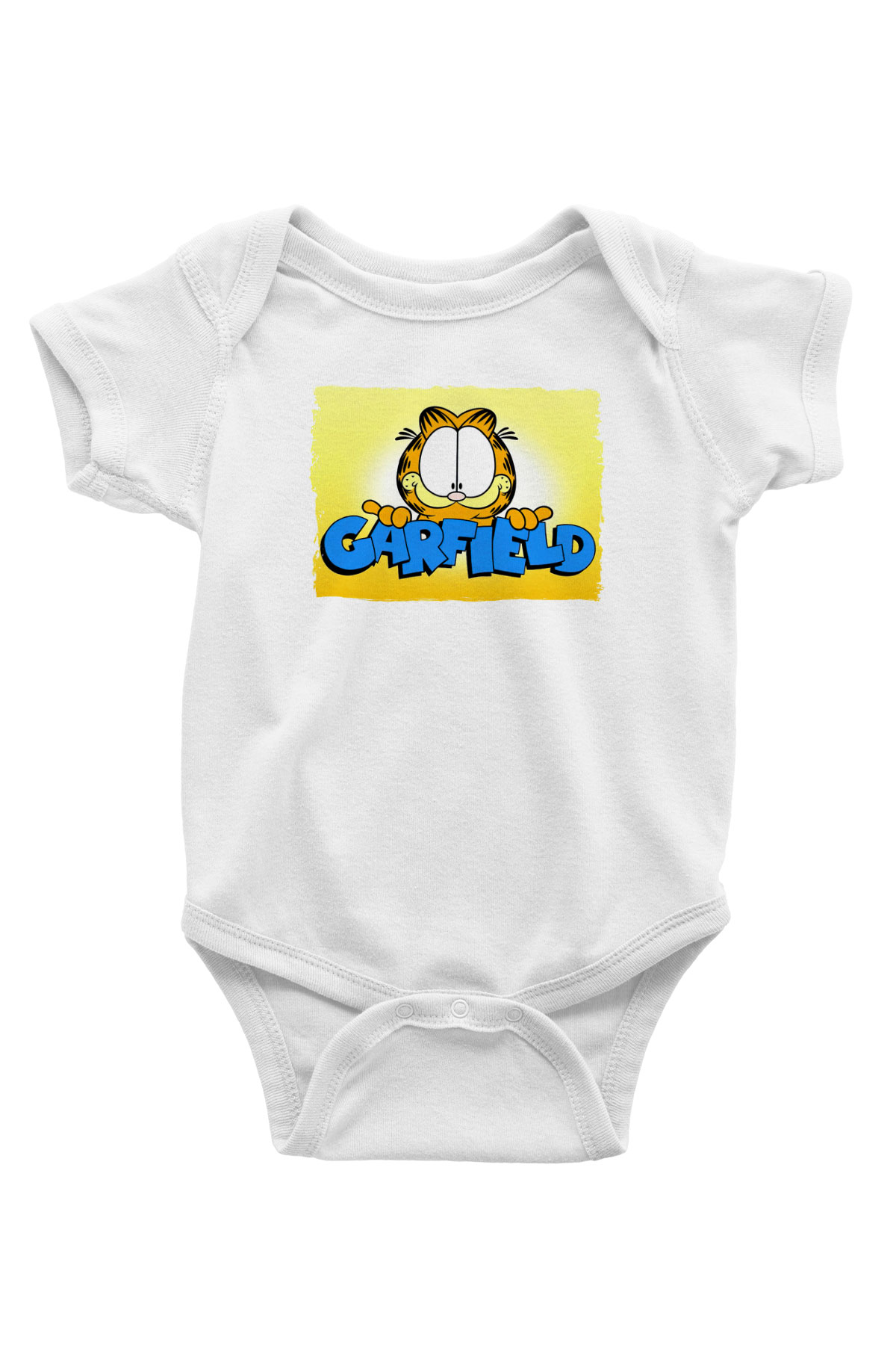 Garfield Beyaz Bebek Body - Zıbın