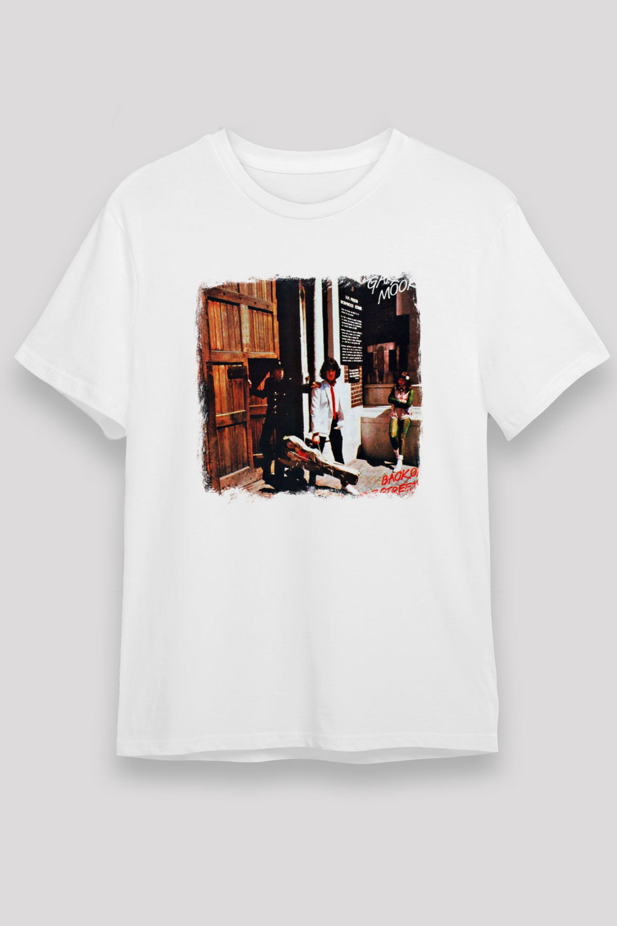 Gary Moore Baskılı Unisex Beyaz Tişört