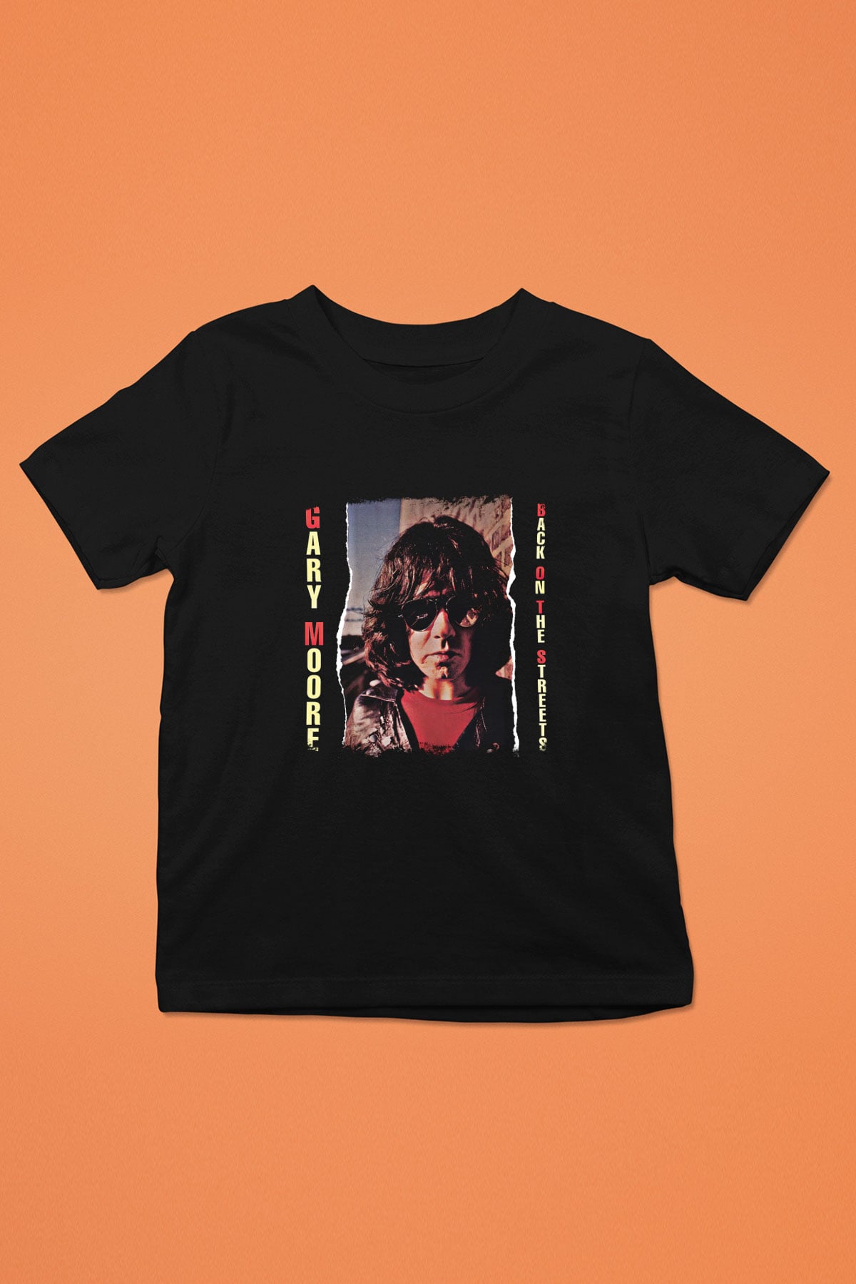 Gary Moore Baskılı Unisex Siyah Çocuk Tişört