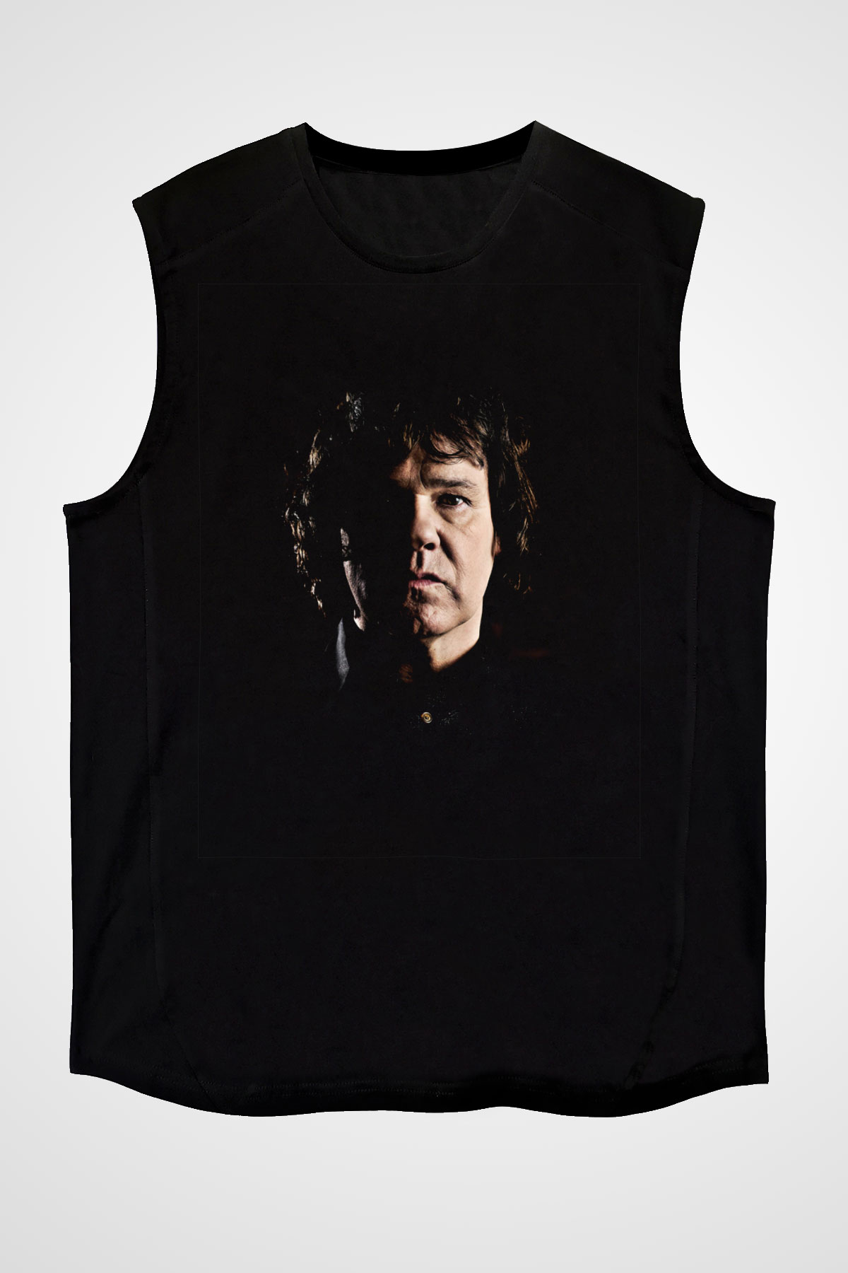 Gary Moore Baskılı Unisex Siyah Kolsuz Tişört