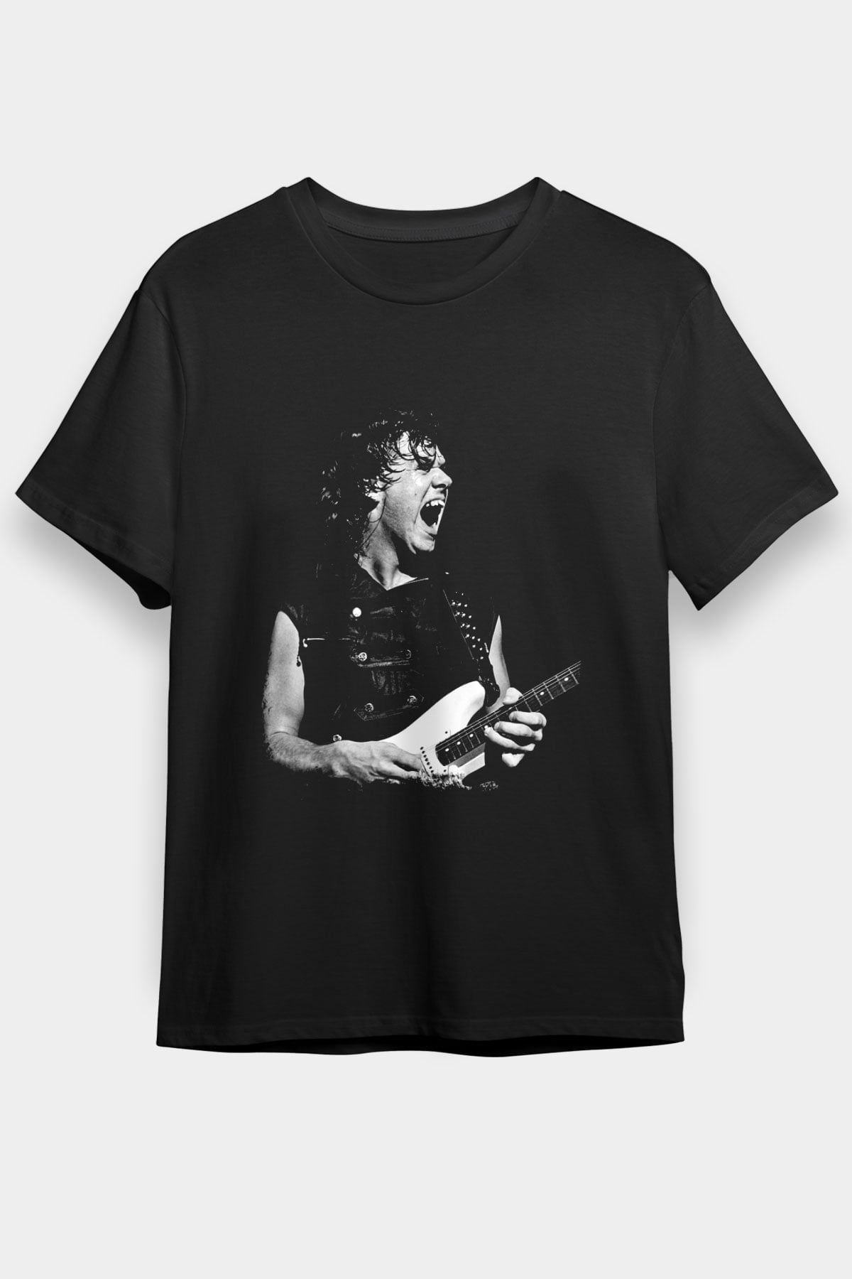 Gary Moore Baskılı Unisex Siyah Tişört