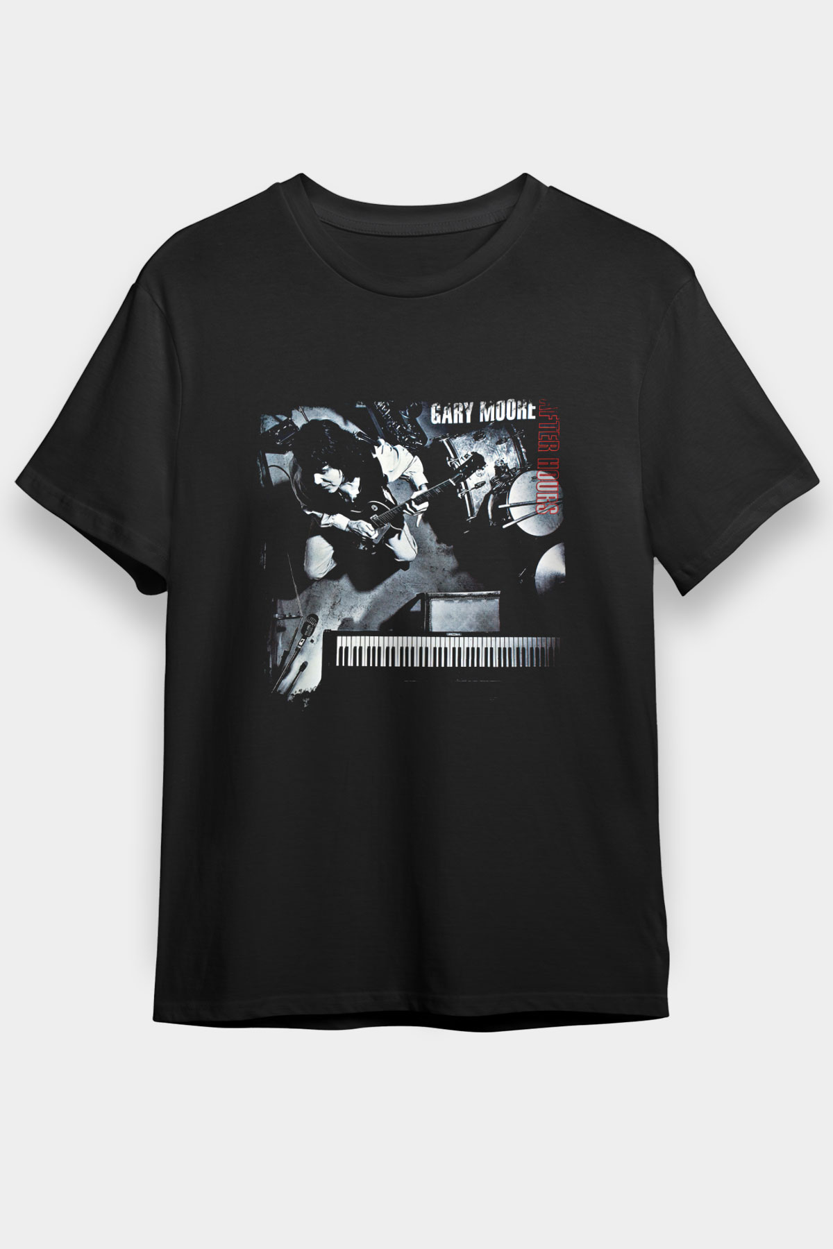 Gary Moore Baskılı Unisex Siyah Tişört