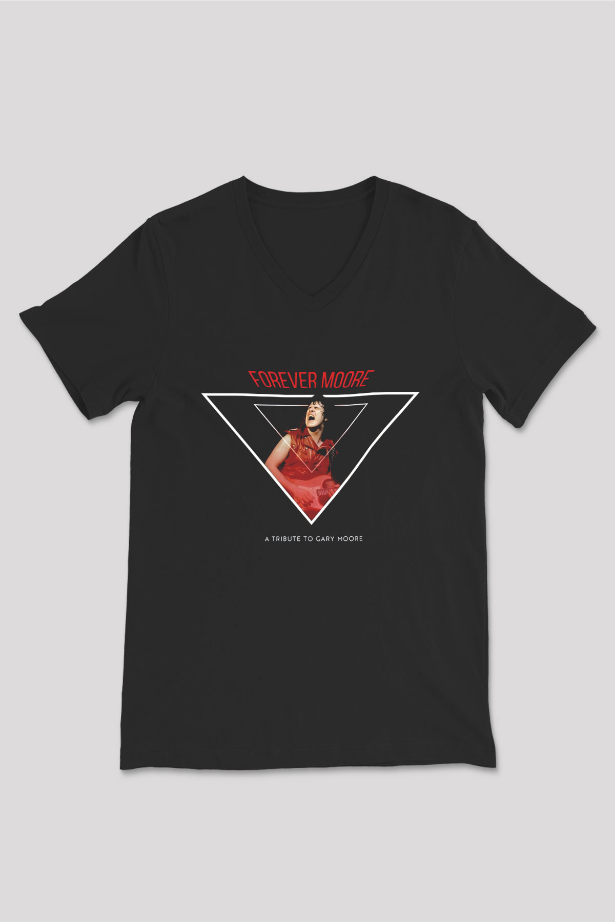 Gary Moore Siyah Unisex V Yaka Tişört
