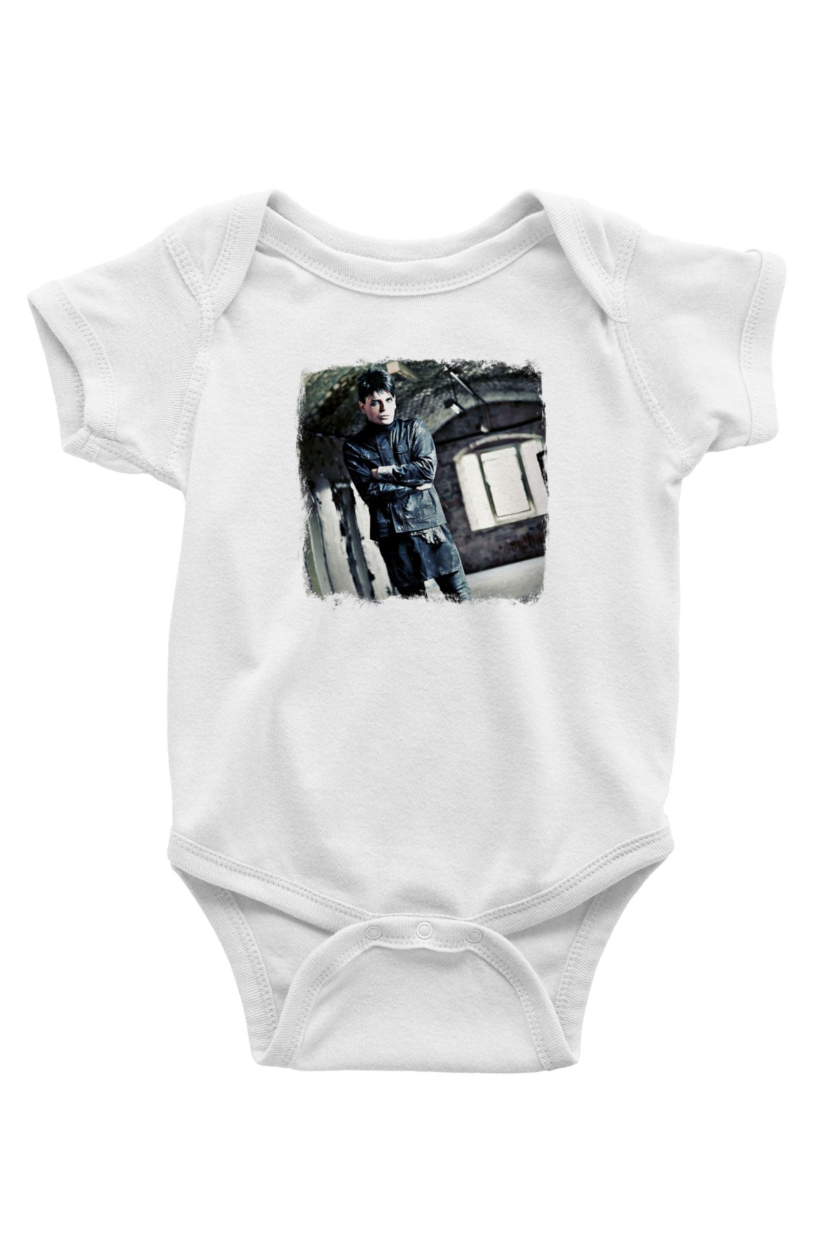 Gary Numan Baskılı Unisex Beyaz Bebek Body - Zıbın