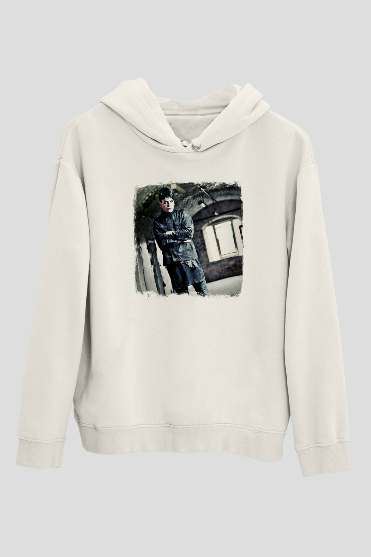 Gary Numan Baskılı Unisex Beyaz Hoodie