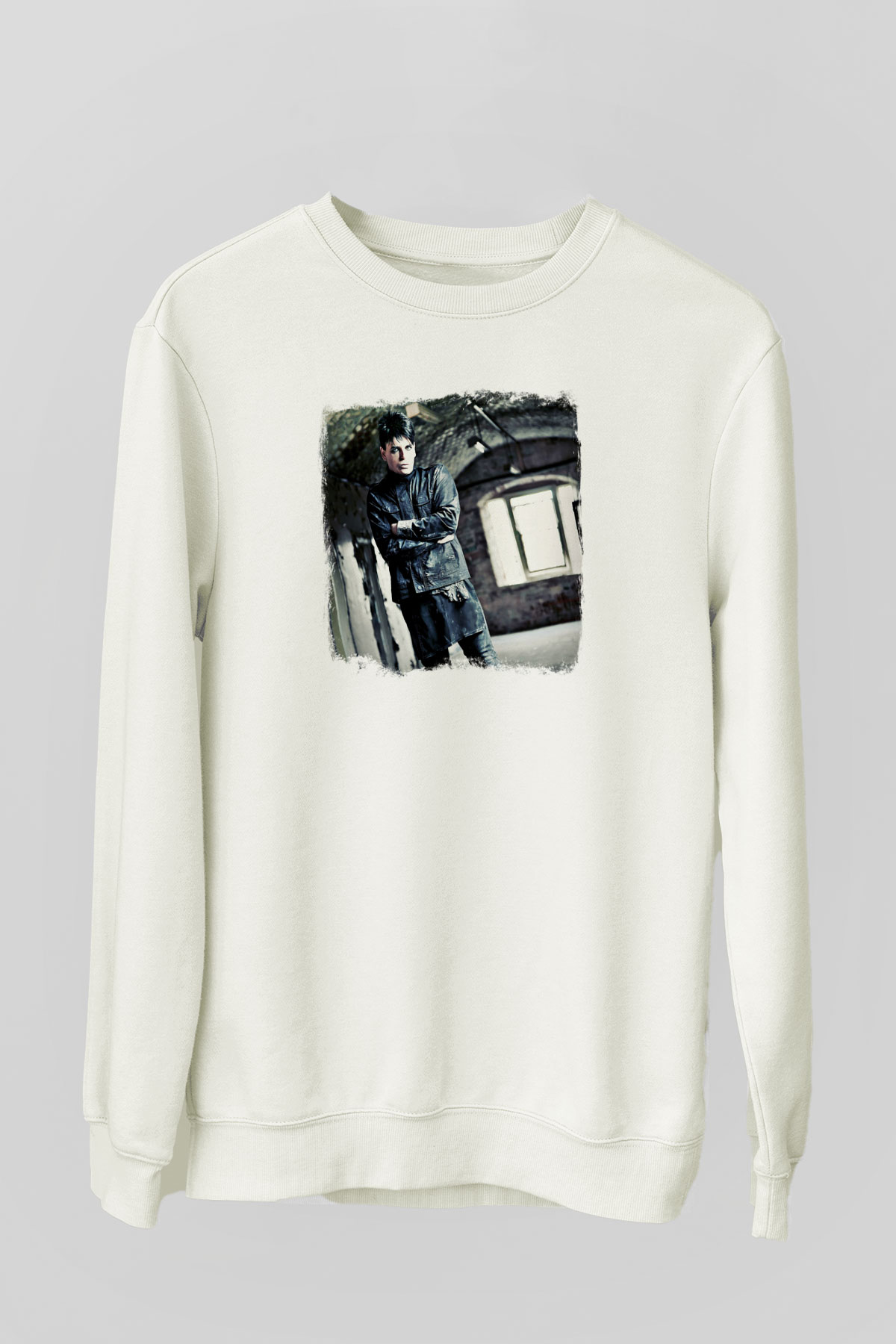 Gary Numan Baskılı Unisex Beyaz Sweatshirt
