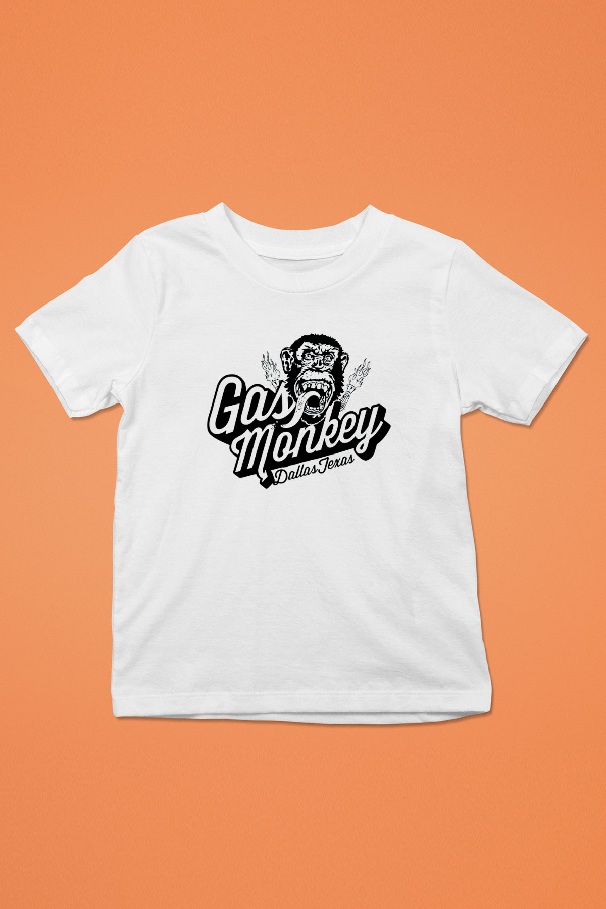 Gas Monkey Garage Baskılı Beyaz Unisex Çocuk Tişört
