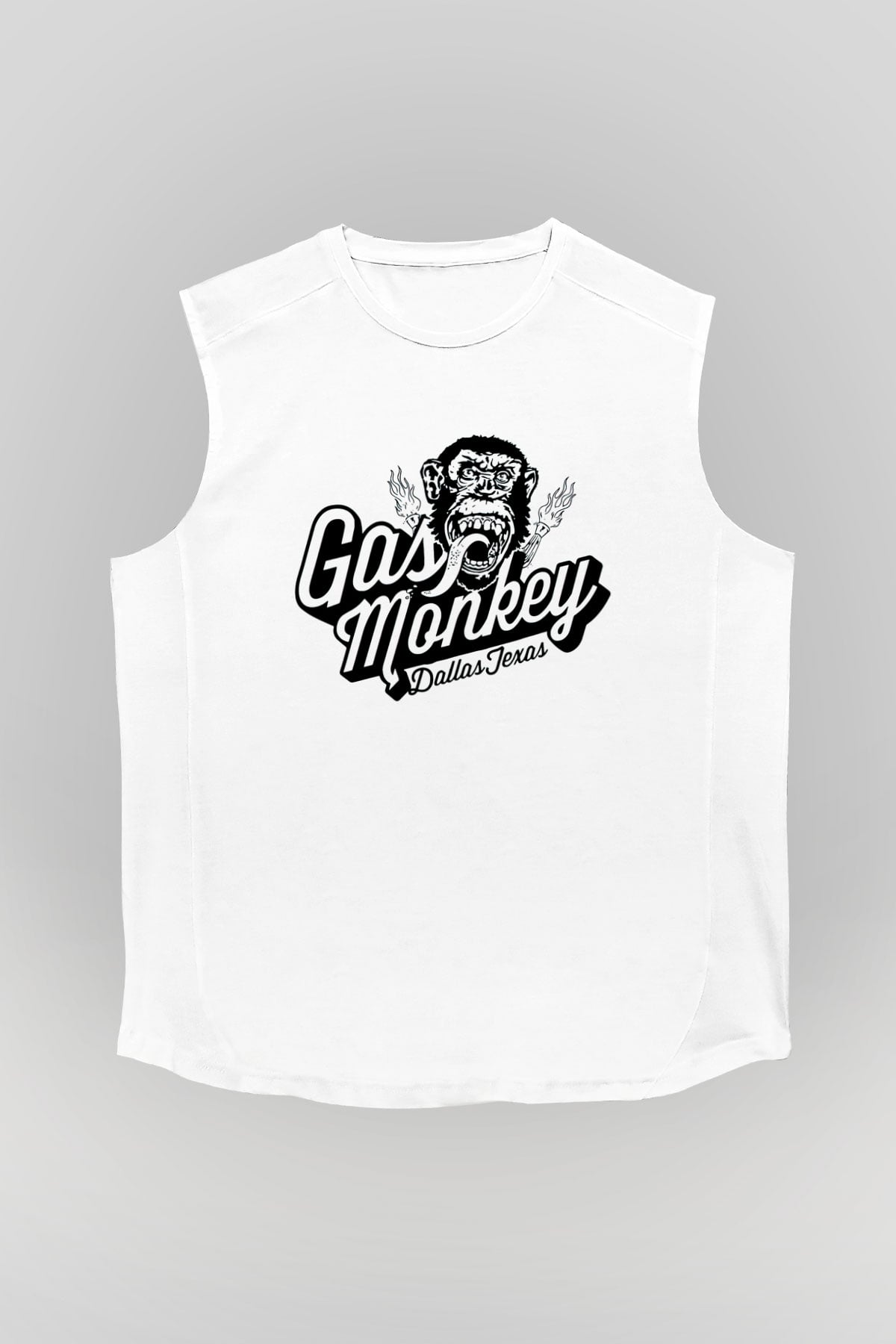 Gas Monkey Garage Beyaz Unisex Kolsuz Tişört