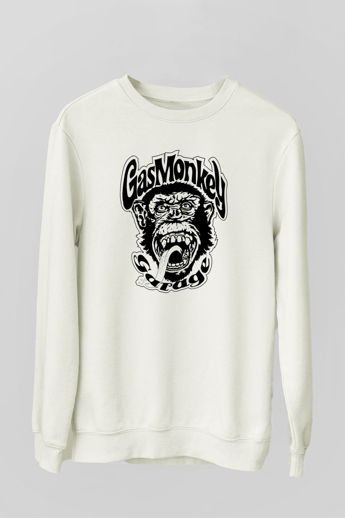 Gas Monkey Garage Beyaz Unisex Sweatshirt