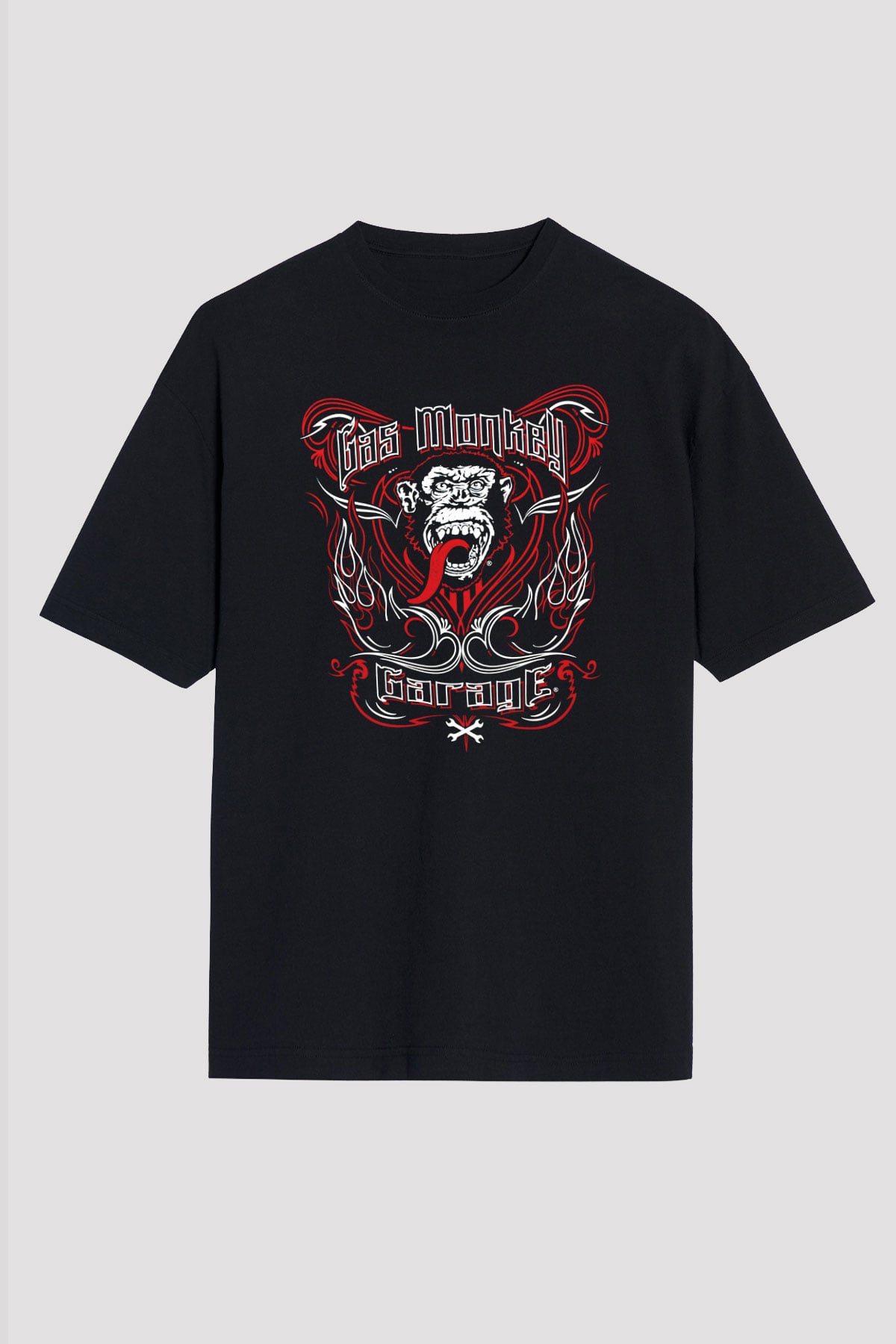 Gas Monkey Garage Siyah Unisex Oversize Tişört T-Shirt