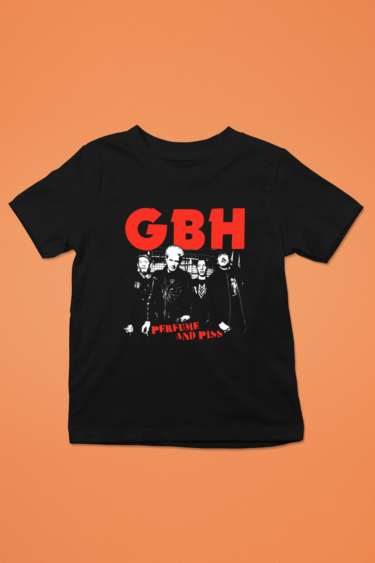 GBH Baskılı Siyah Unisex Çocuk Tişört