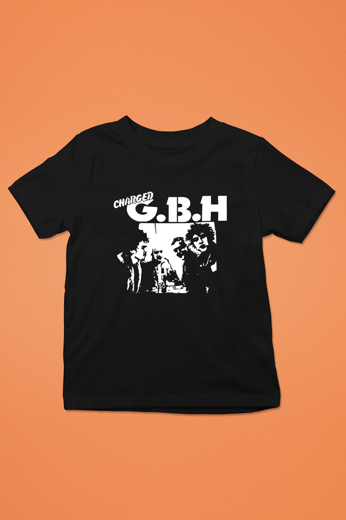 GBH Baskılı Siyah Unisex Çocuk Tişört