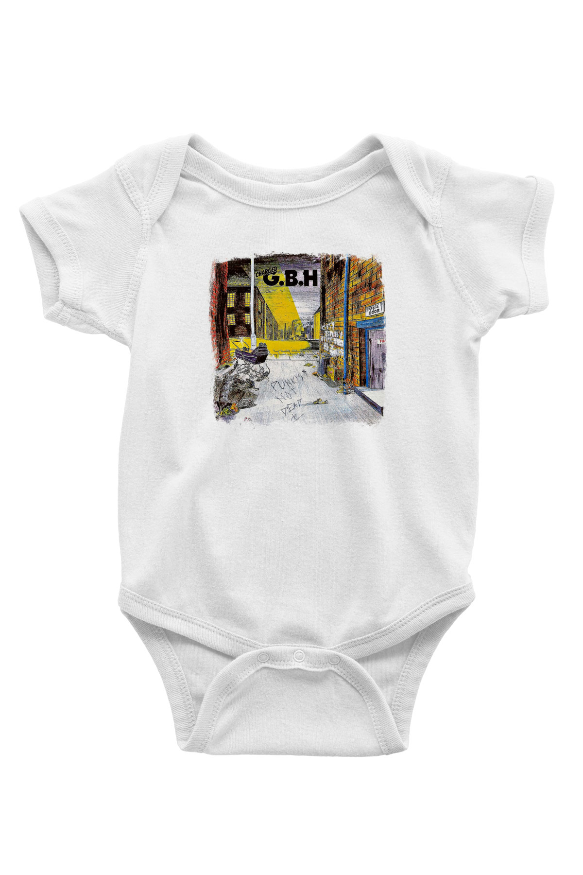 GBH Baskılı Unisex Beyaz Bebek Body - Zıbın