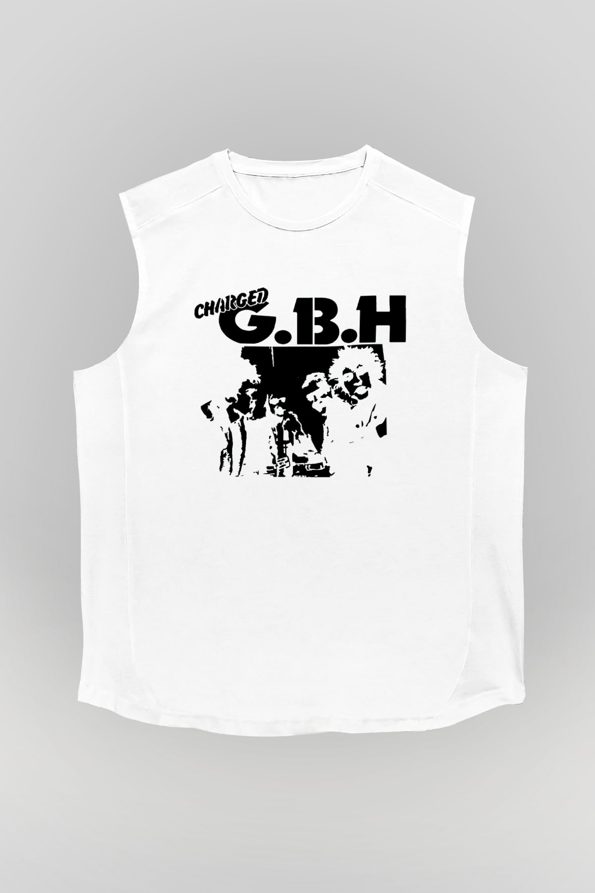 GBH Beyaz Unisex Kolsuz Tişört