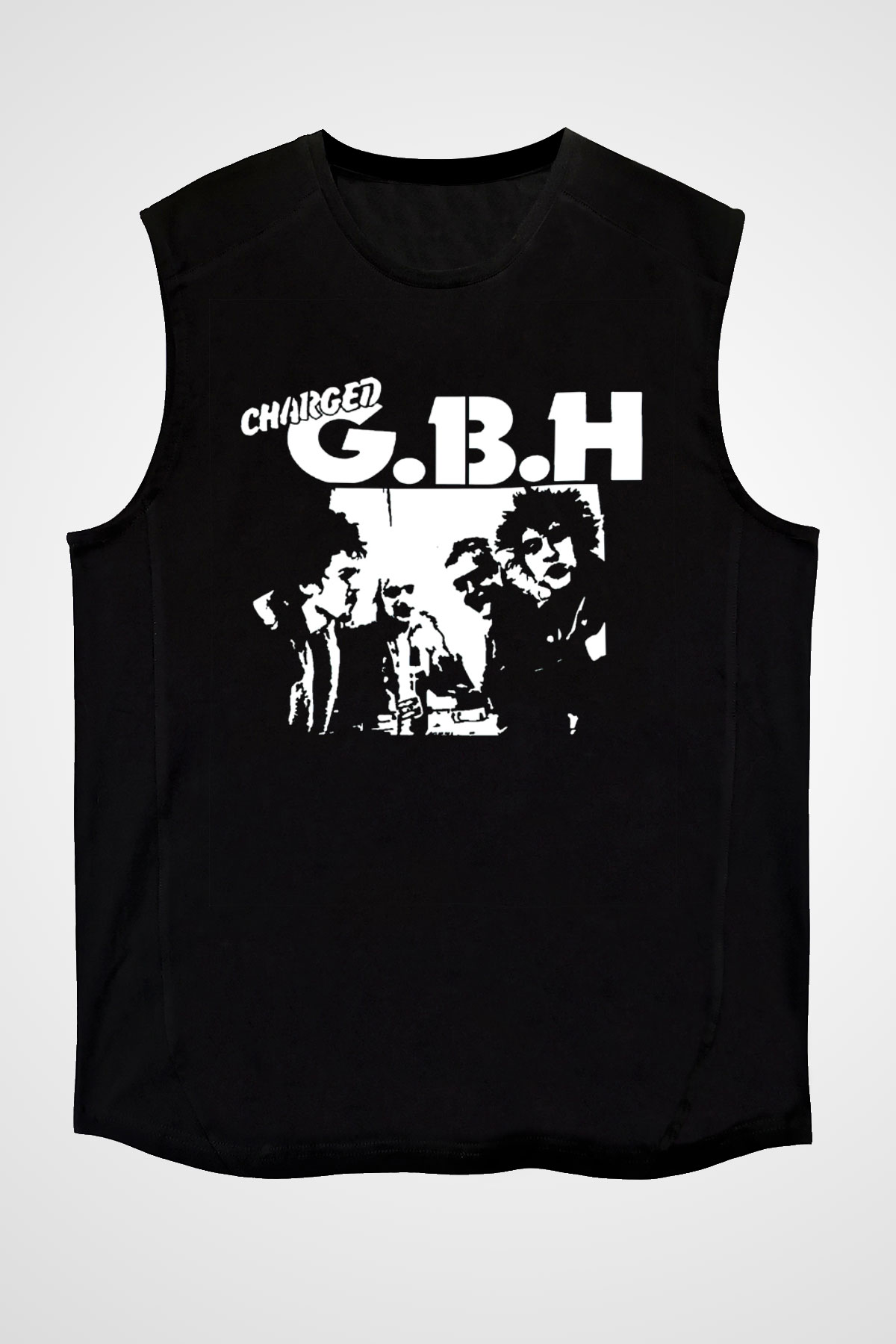 GBH Siyah Unisex Kolsuz Tişört