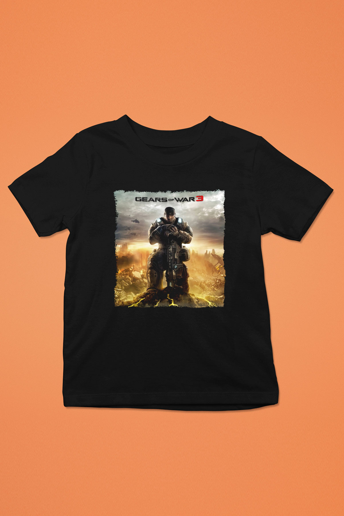 Gears of War Siyah Unisex Çocuk Tişört