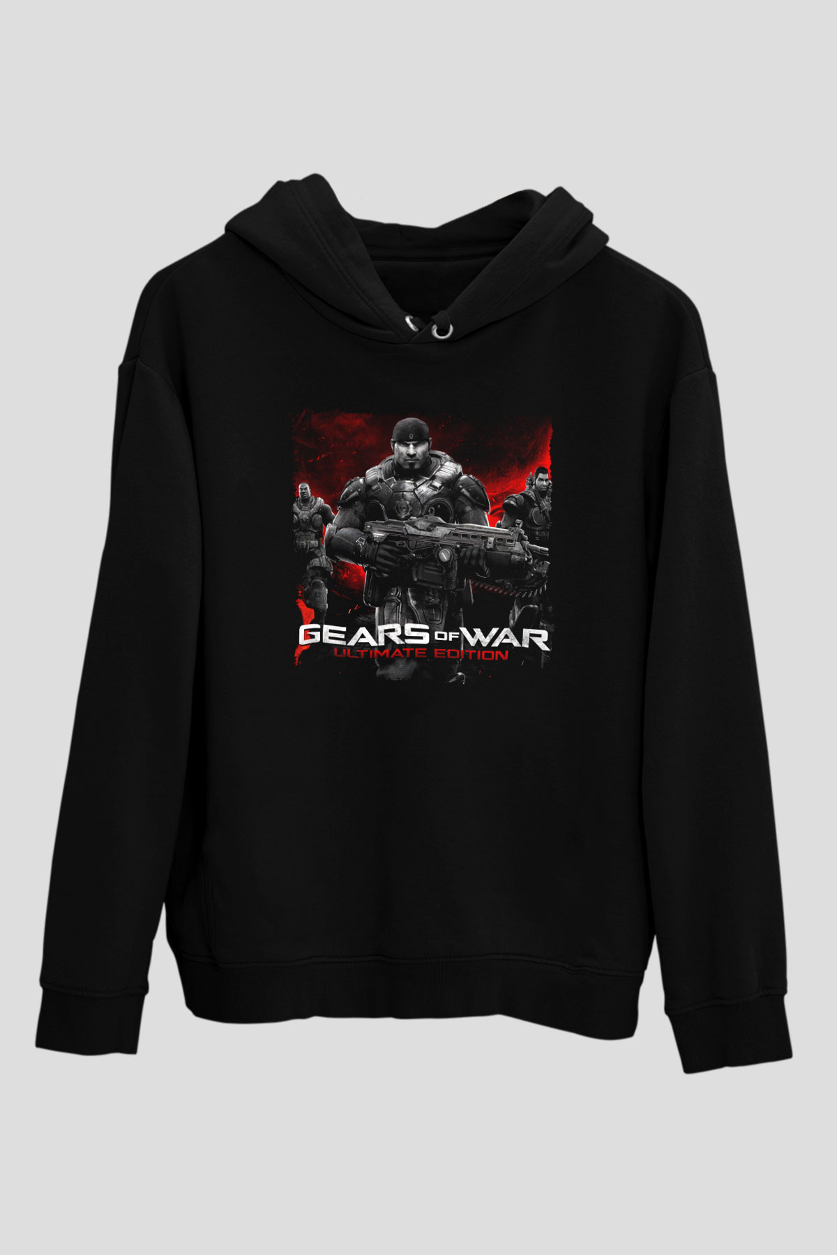 Gears of War Siyah Unisex Hoodie