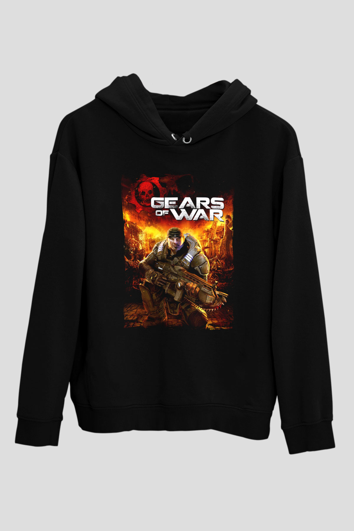 Gears of War Siyah Unisex Hoodie