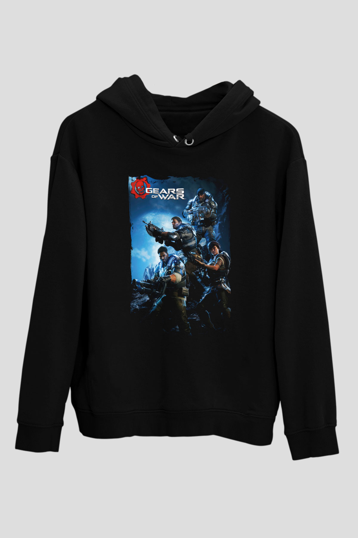 Gears of War Siyah Unisex Hoodie