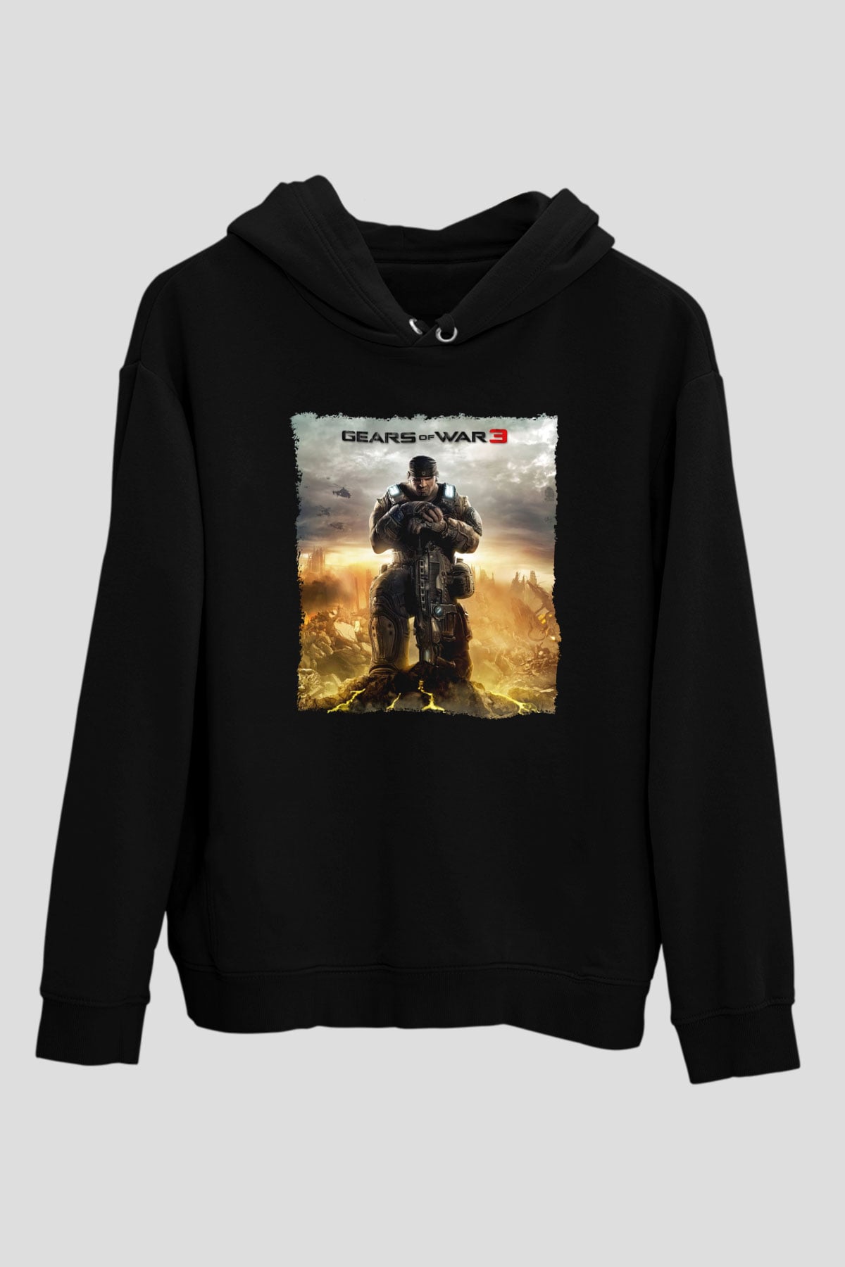 Gears of War Siyah Unisex Hoodie