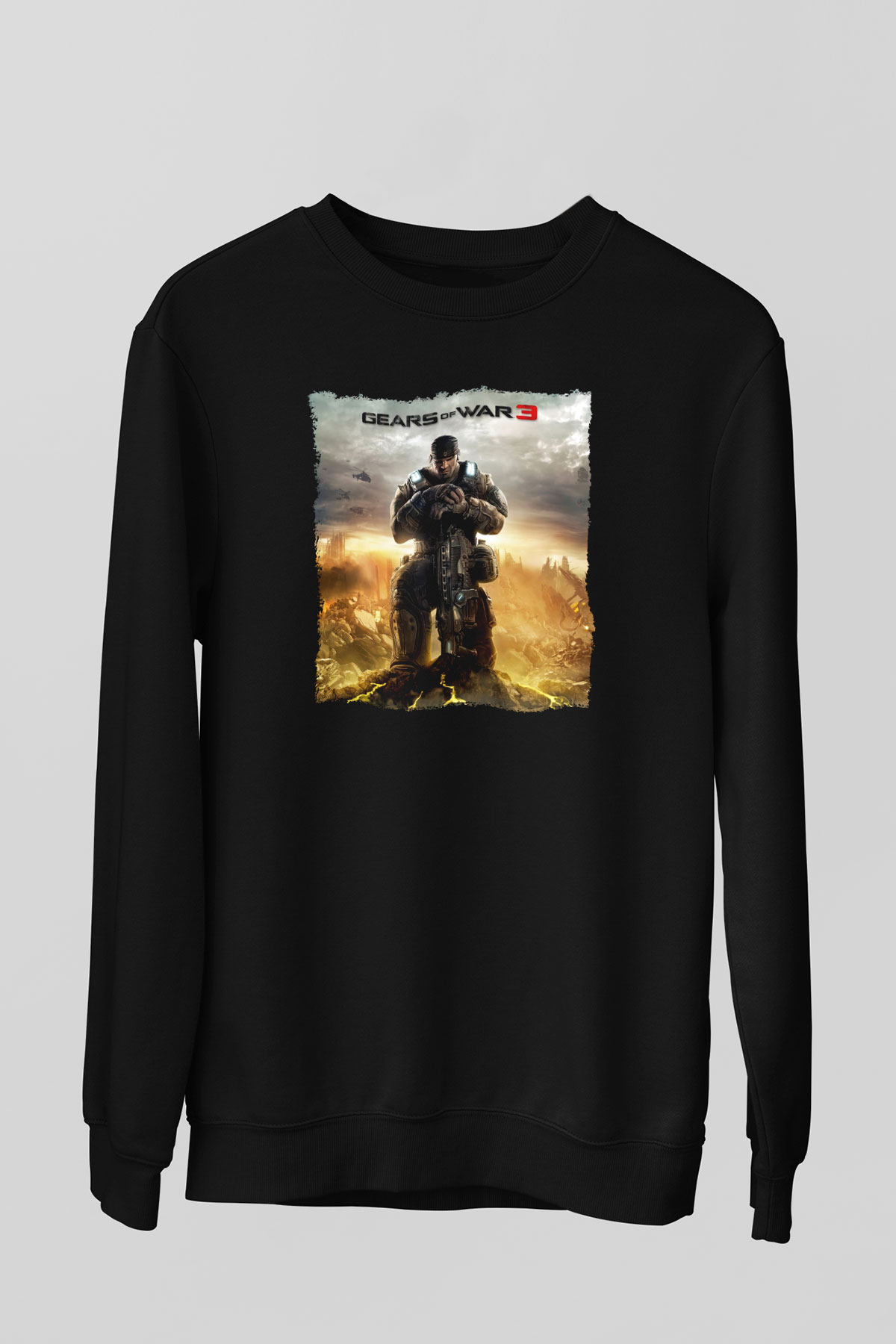 Gears of War Siyah Unisex Sweatshirt