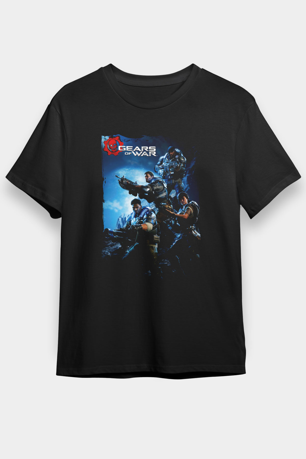 Gears of War Siyah Unisex Graphic Tee - STREETWEAR