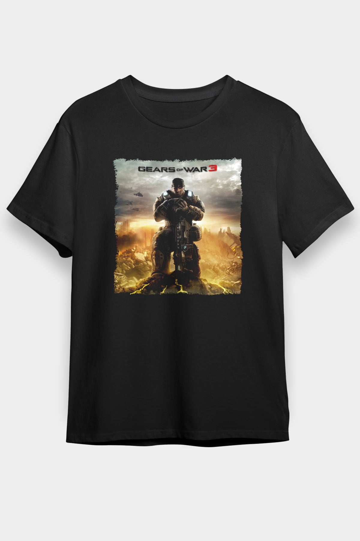 Gears of War Siyah Unisex Tişört T-Shirt