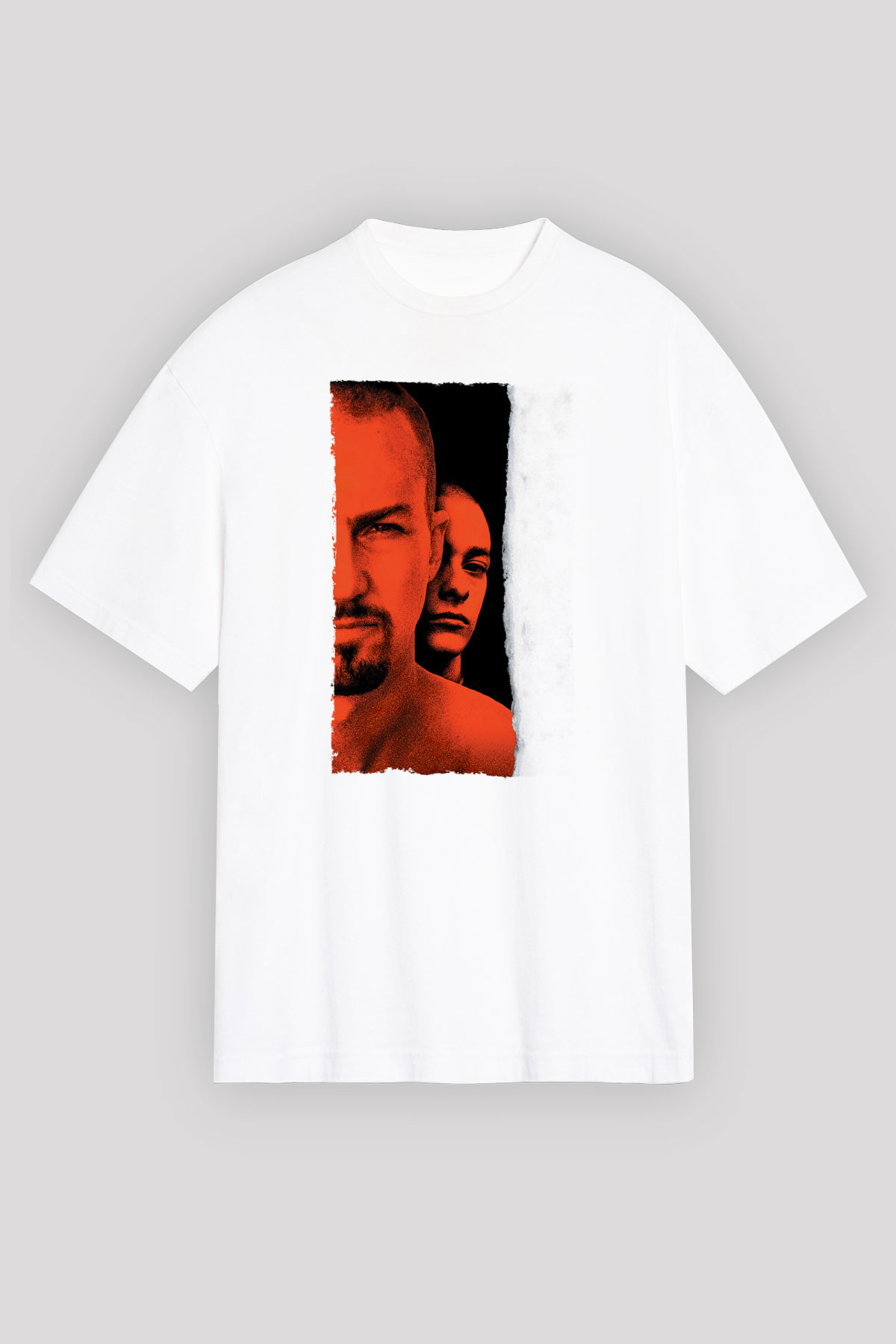 Geçmişin Gölgesinde - American History X Baskılı Beyaz Oversize Tişört