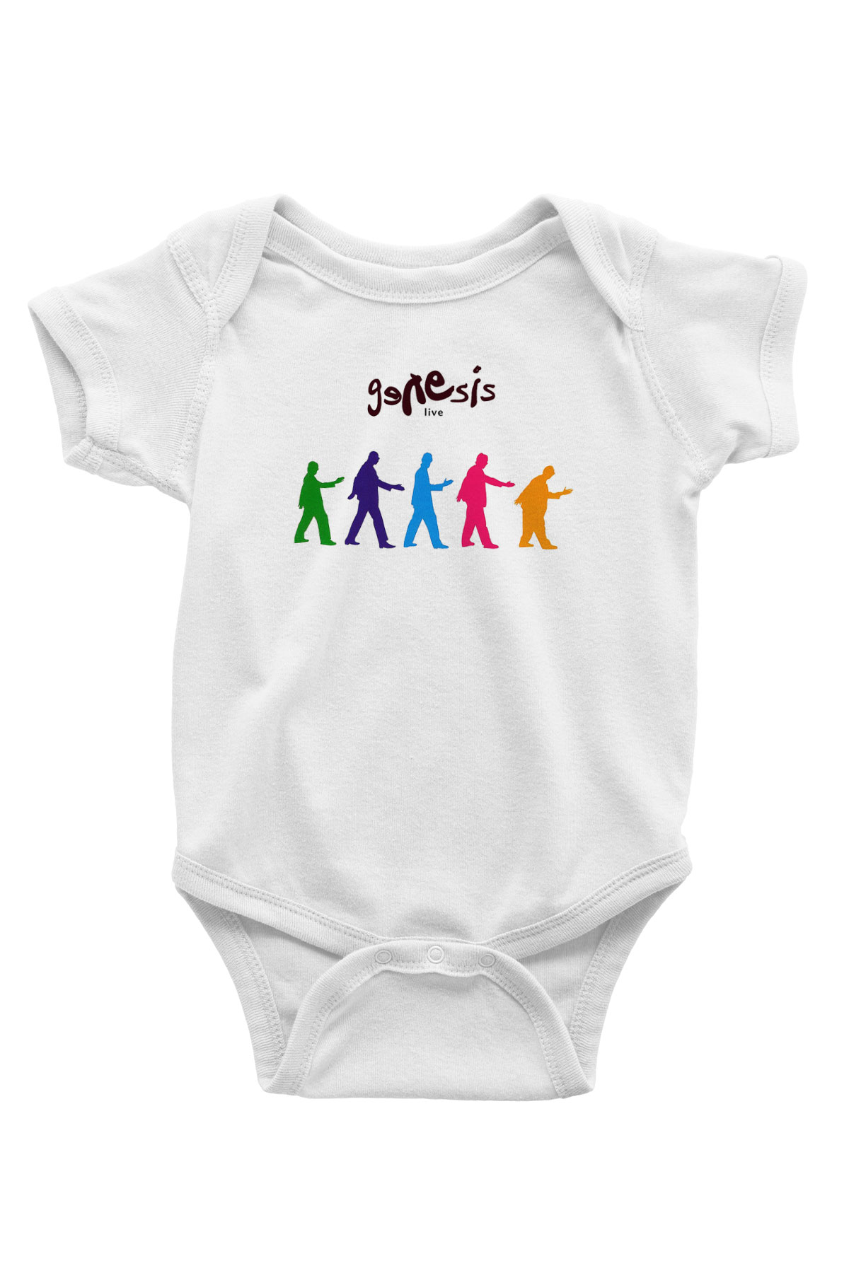 Genesis Baskılı Beyaz Unisex Bebek Body - Zıbın