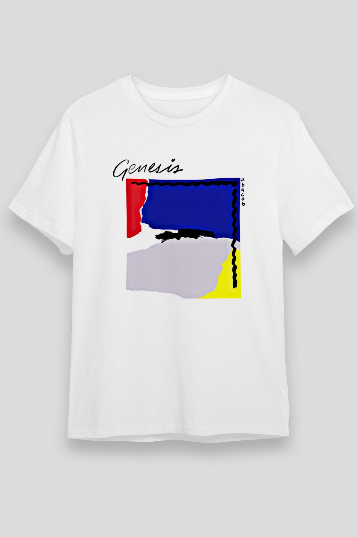 Genesis Baskılı Unisex Beyaz Tişört
