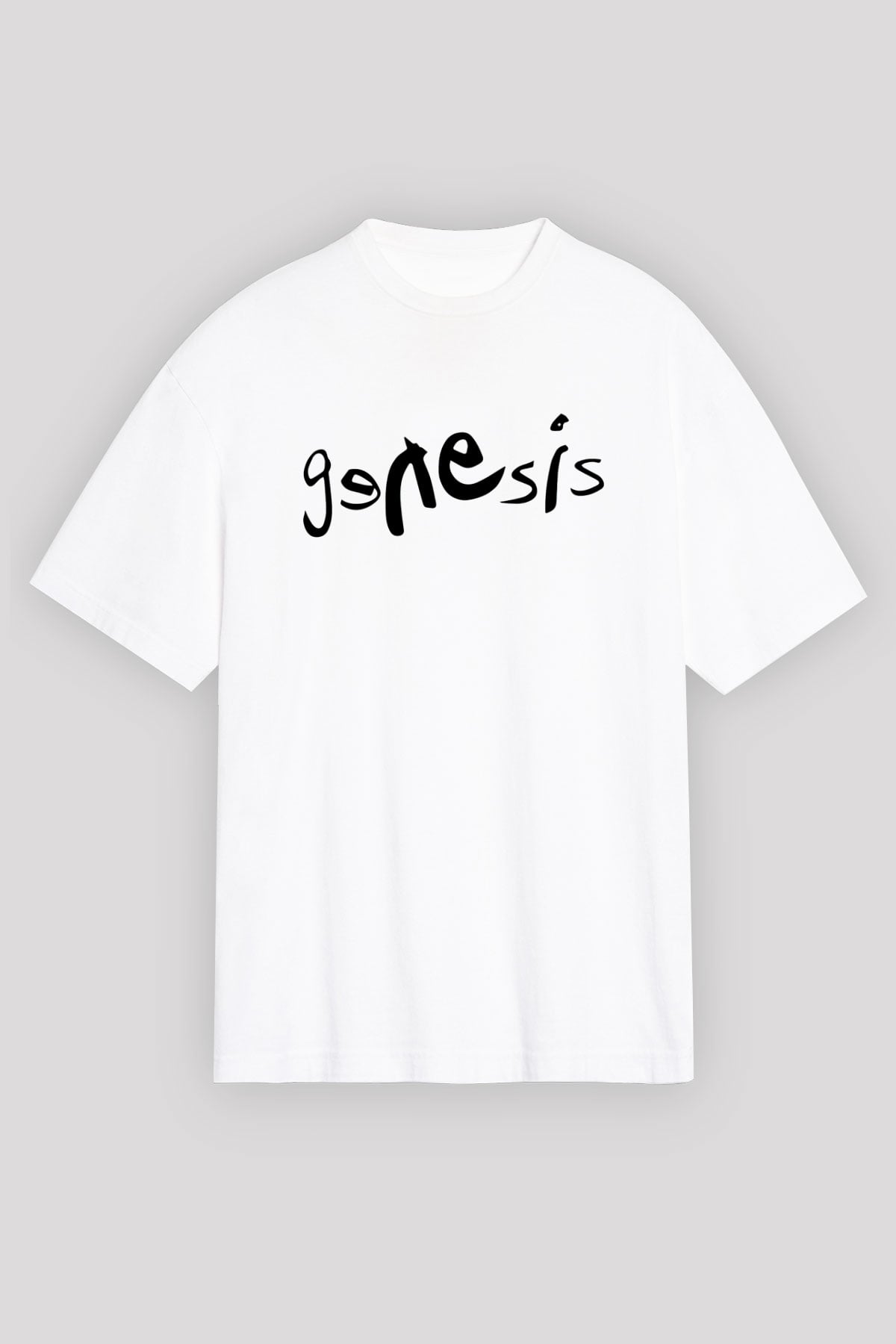 Genesis Beyaz Unisex Oversize Tişört T-Shirt